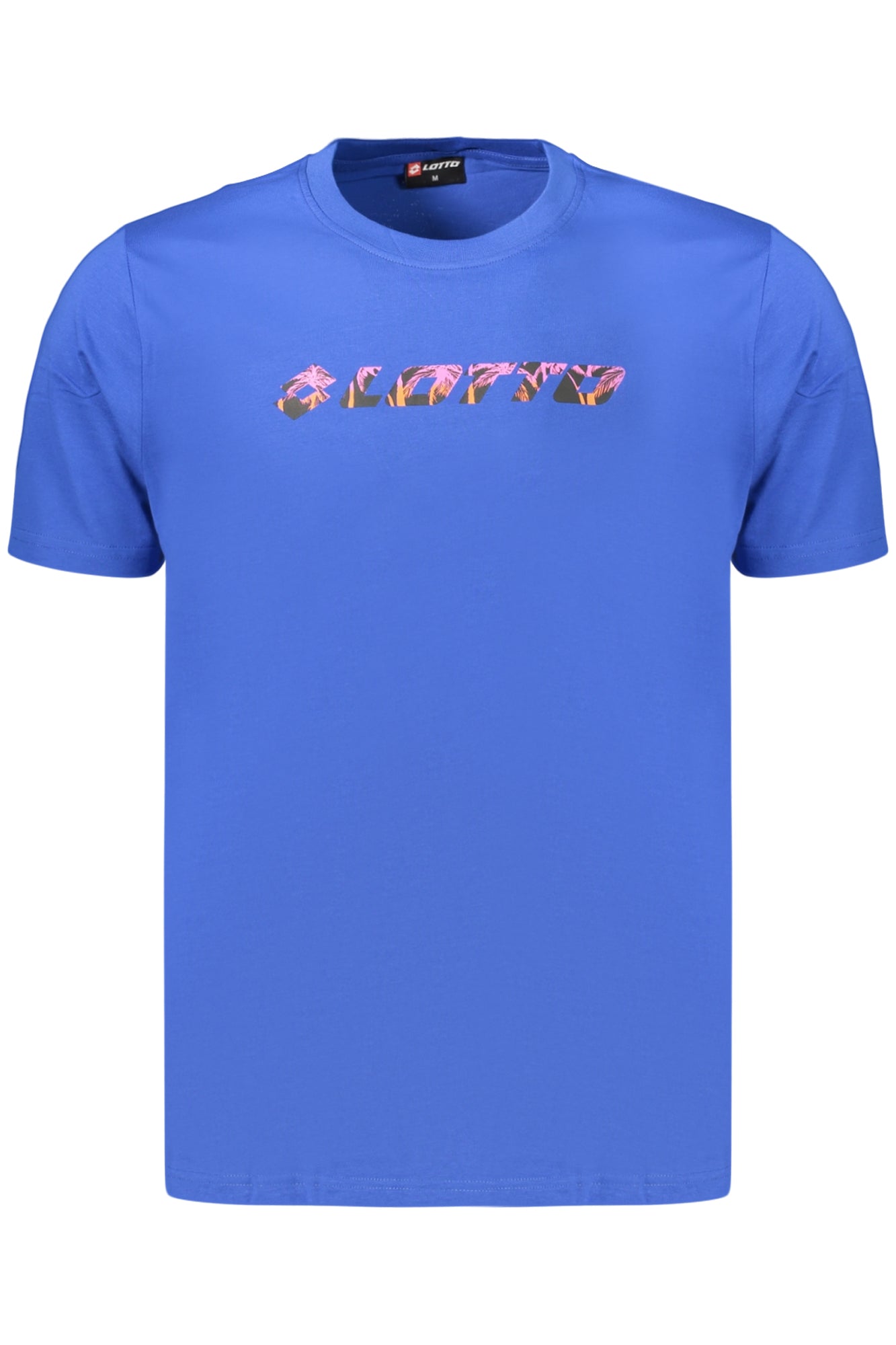 466002_BLBLUETT – Blaues Kurzarm Herren T-Shirt mit Rundhals und stylischem Logo-Druck – Größe: S, M, L, XL, 2XL – Farbe: Blu