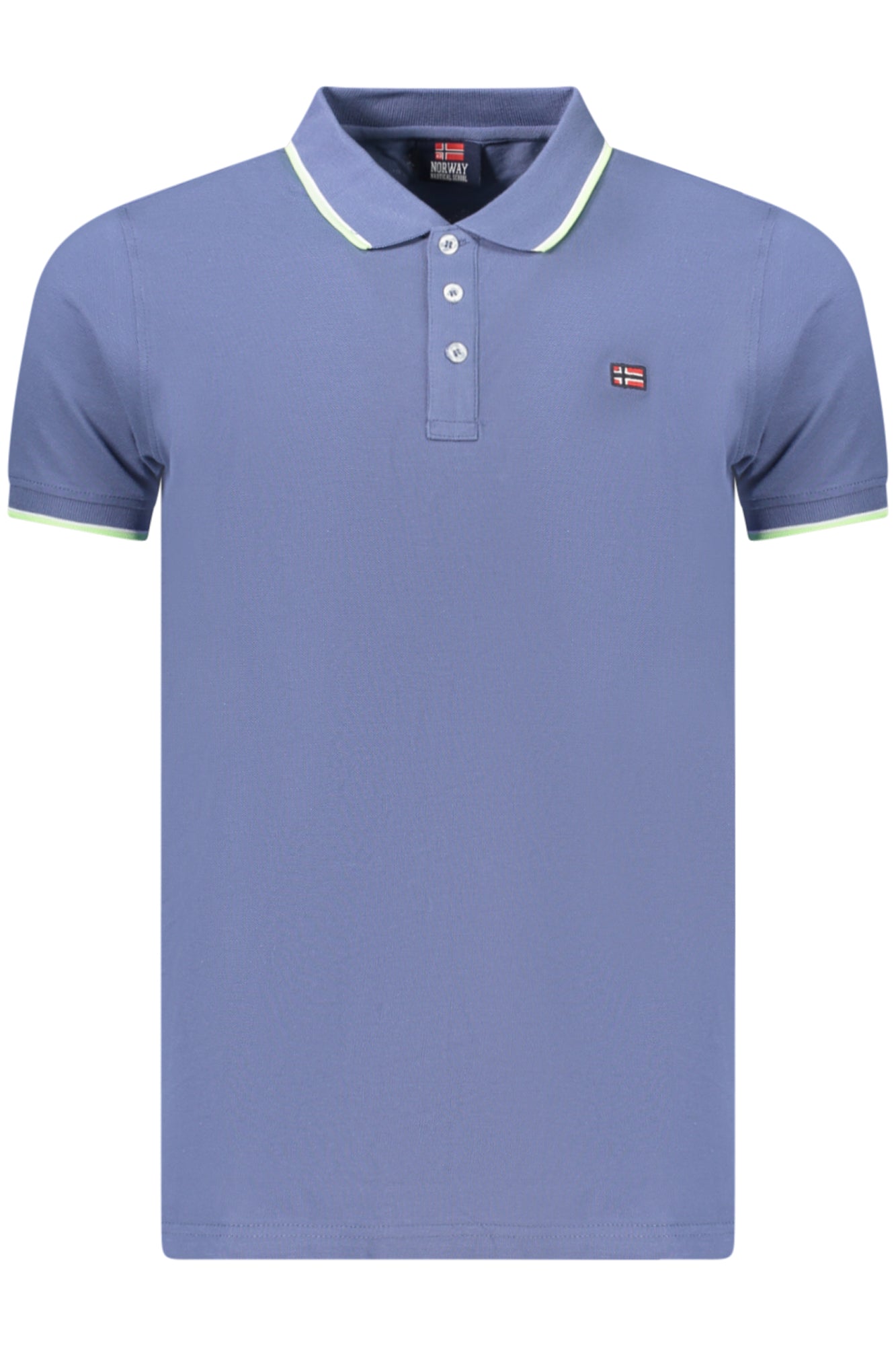 838862_BLDENIM – Elegantes Herren-Poloshirt Blau mit Kontrastdetails und Applikation – Größe: S, M, L, XL, 2XL, 3XL – Farbe: Blu