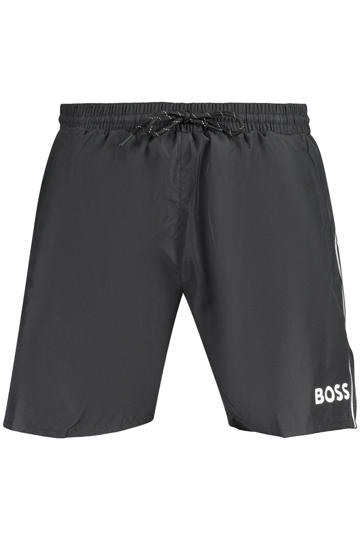 50514429STARFISH_NE001 – Elegante Schwarze Herren-Bade-Boxershorts mit Kontrastdetails – Größe: S, M, L, XL, 2XL – Farbe: Nero
