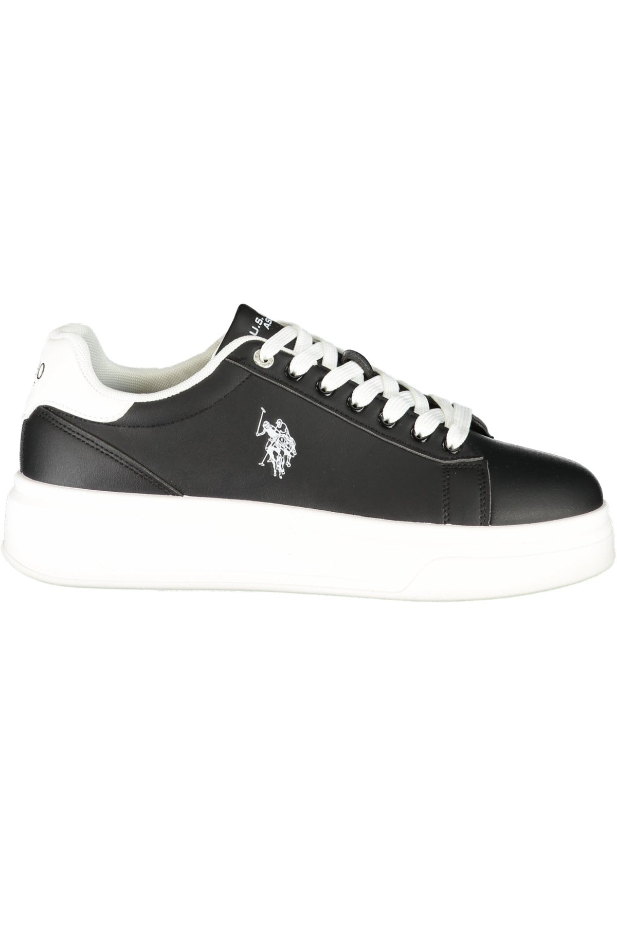 POLAR001MGY1_NEBLKWHI – Herren-Schwarz-Sportschuh mit Kontrastdetails & Keilabsatz – Größe: 40, 41, 42, 43, 44, 45, 46 – Farbe: Nero