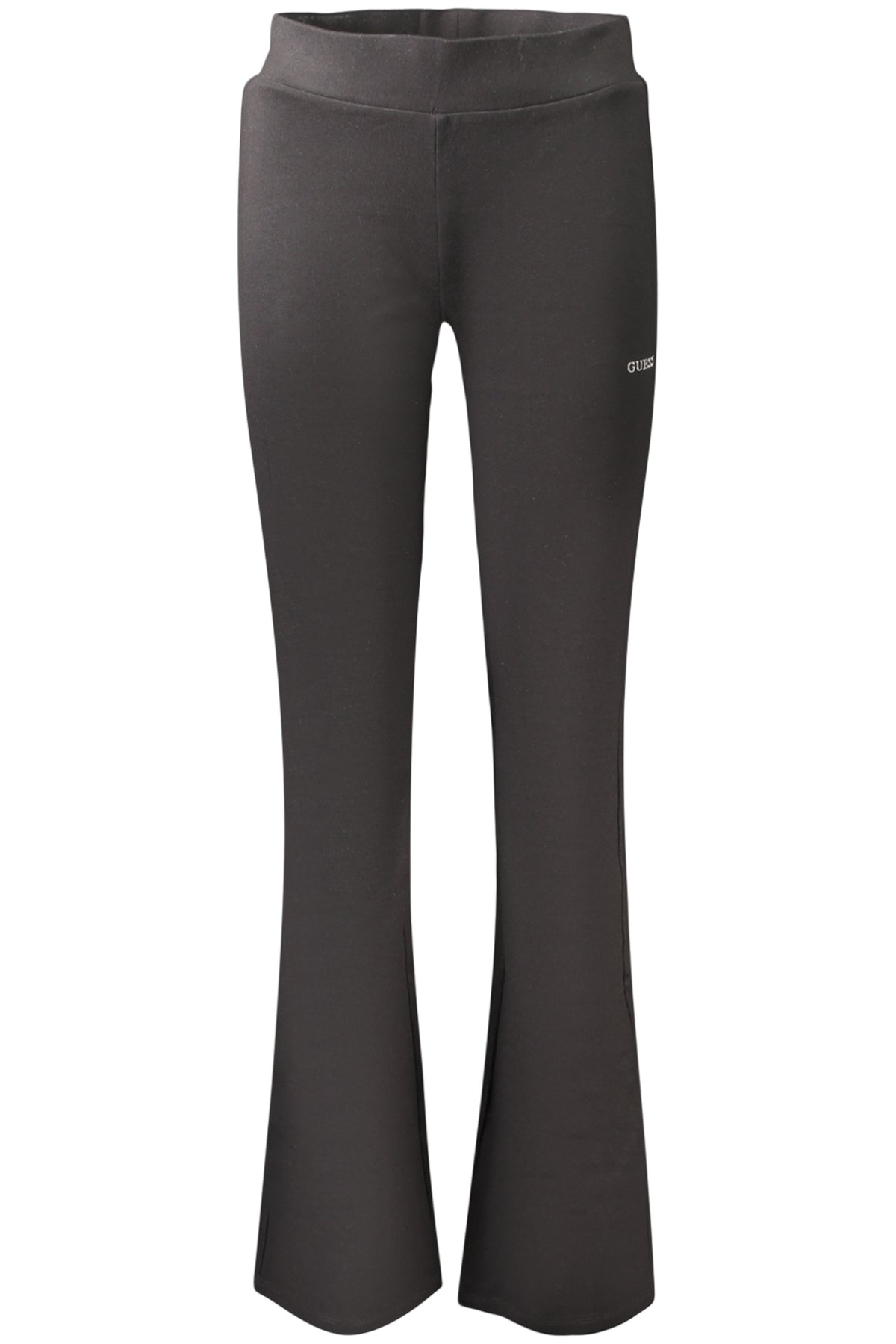 V6YB19K4332_NEJBLK – Damen Leggings Schwarz: Elastische Taille mit Weitem Bein & Applikation – Größe: XS, S, M, L, XL, 2XL – Farbe: Nero