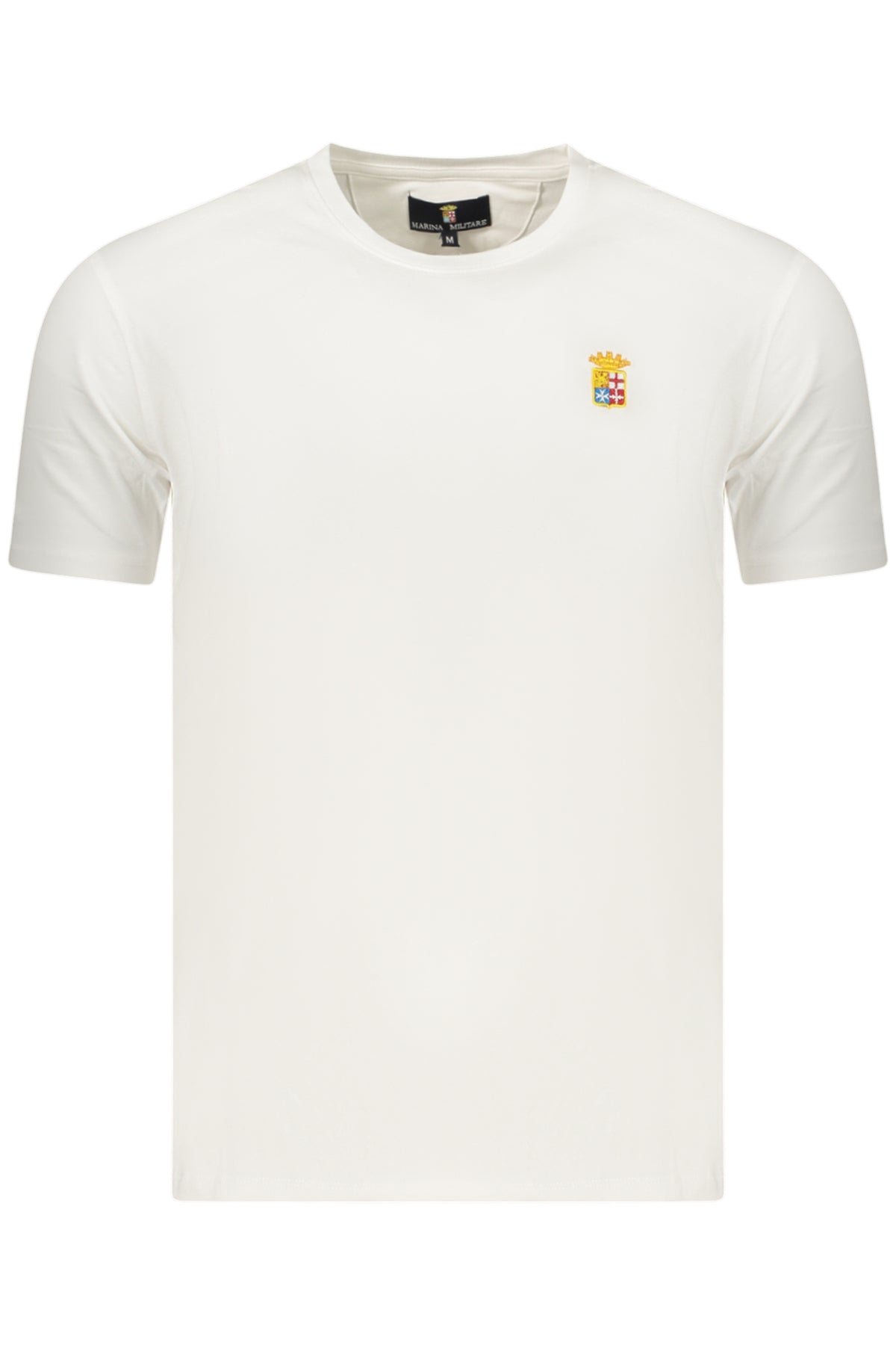 MYT189C_BI0010 – Herren Kurzarm-T-Shirt Weiß mit Rundhals und Stickerei-Logo – Größe: M, S, L, XL, 2XL, 3XL – Farbe: Bianco