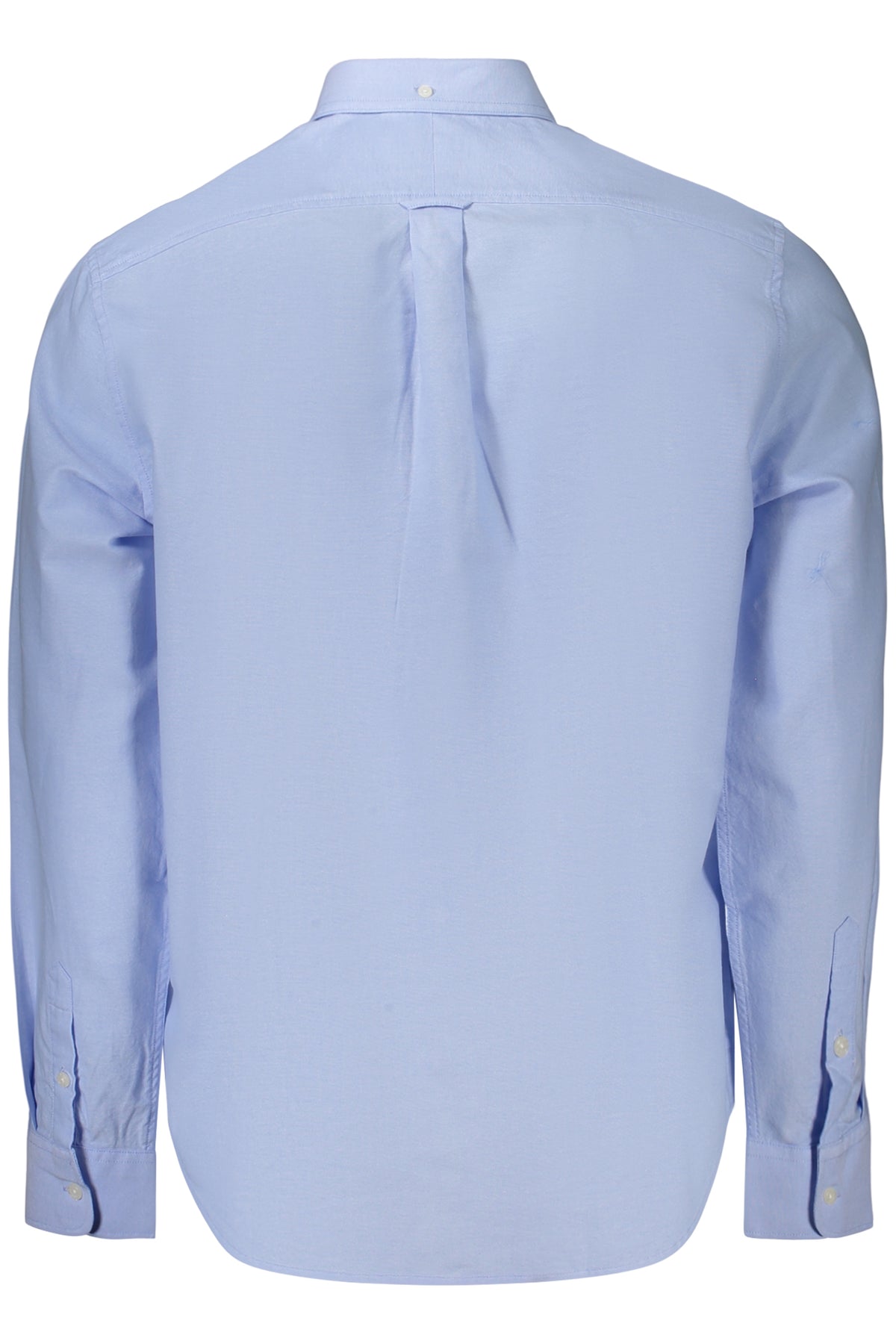 M6YH04W2561_AZG7FI – Klassisches Herren Langarmhemd Blau mit Stickerei und Button-Down-Kragen – Größe: S, M, L, XL, 2XL – Farbe: Azzurro