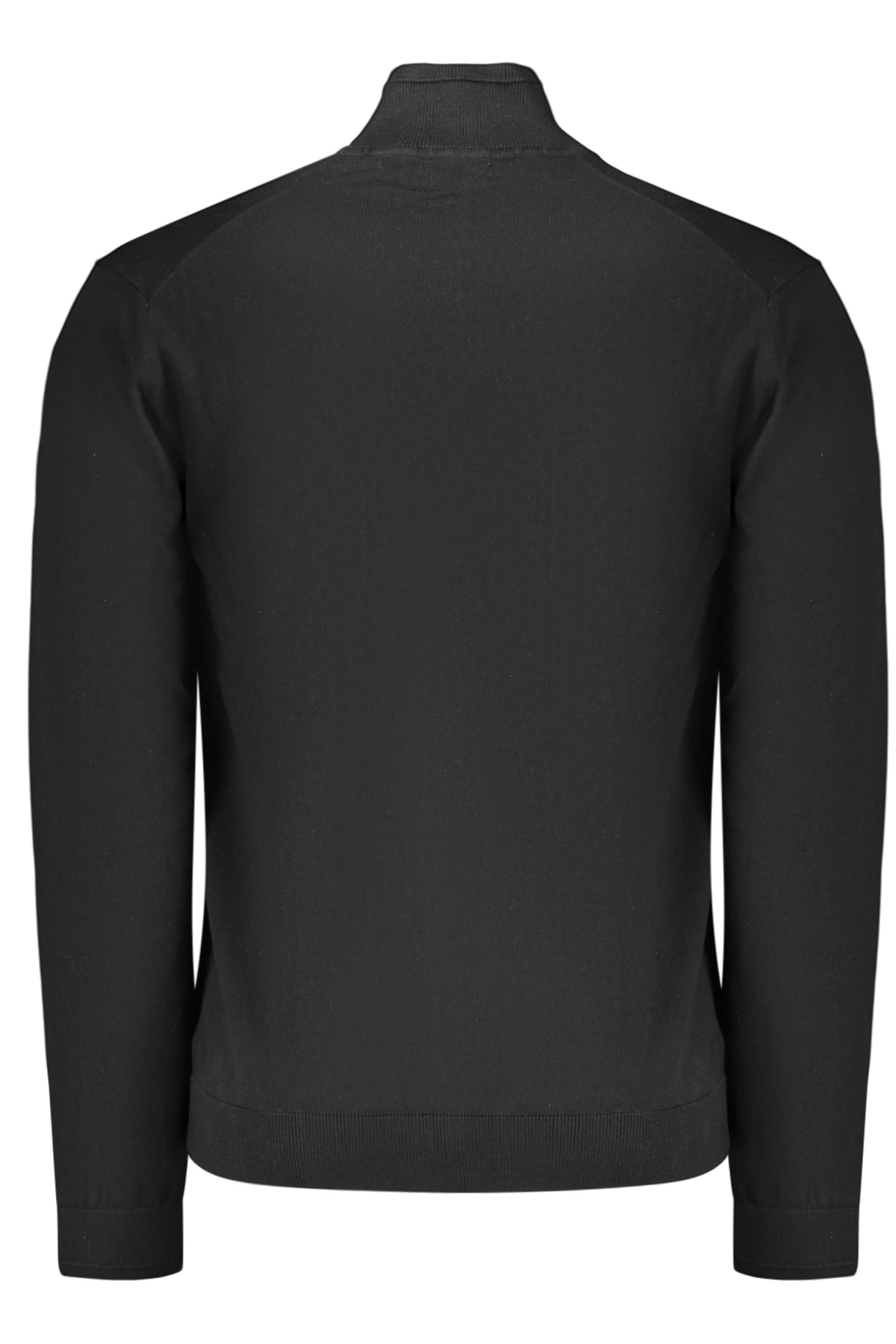 NP0A4HOWDECATUR2.0FZ_NE941 – Schwarze Herren-Strickjacke mit Reißverschluss – Relaxed Fit, Elegante Stickerei – Größe: S, M, L, XL, 2XL, 3XL – Farbe: Nero