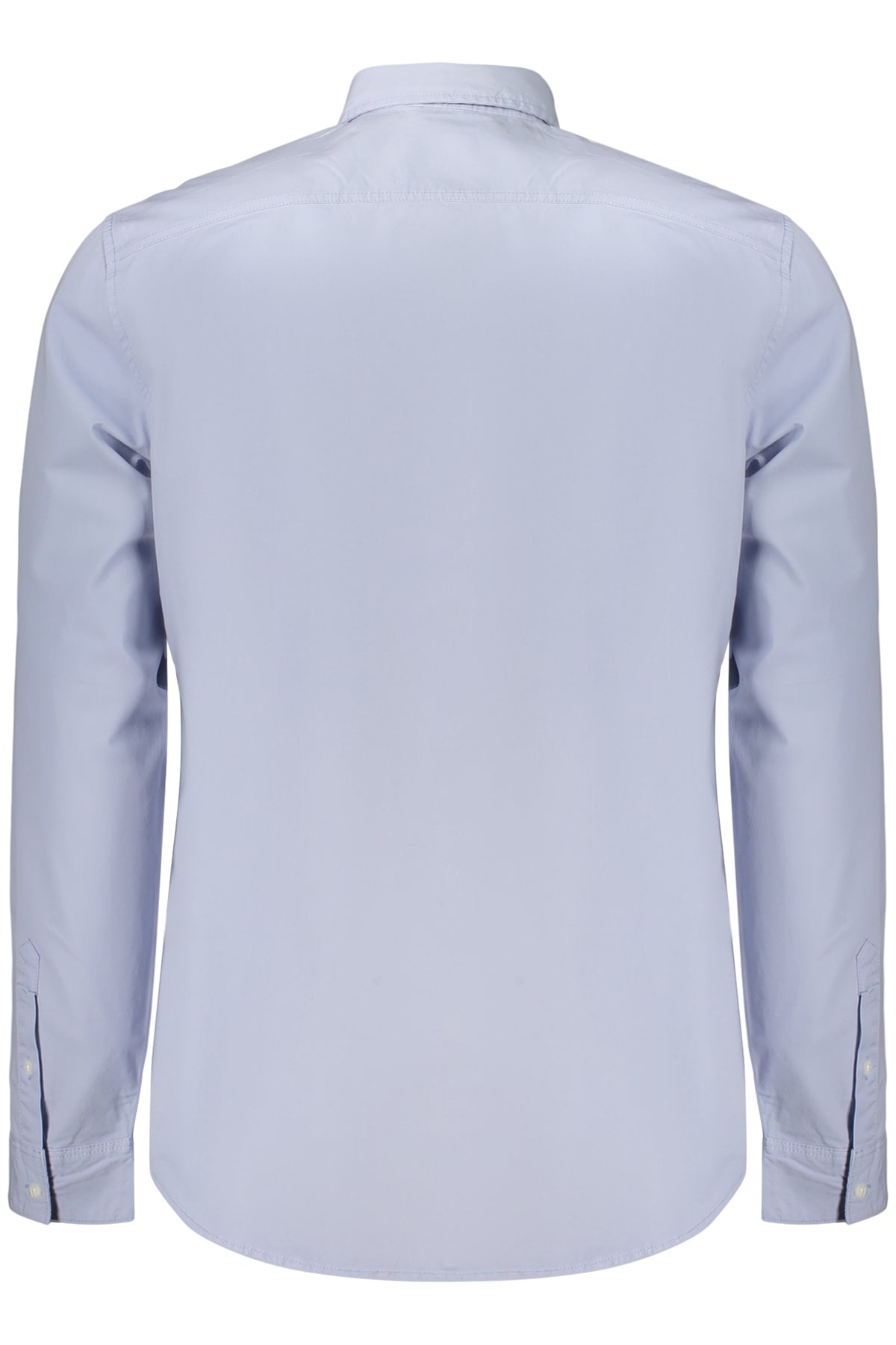 M4YH35WGCF1_AZG76S – Herren Slim Fit Langarmshirt Blau mit Italienischem Kragen & Applikation – Größe: S, M, L, XL, 2XL – Farbe: Azzurro