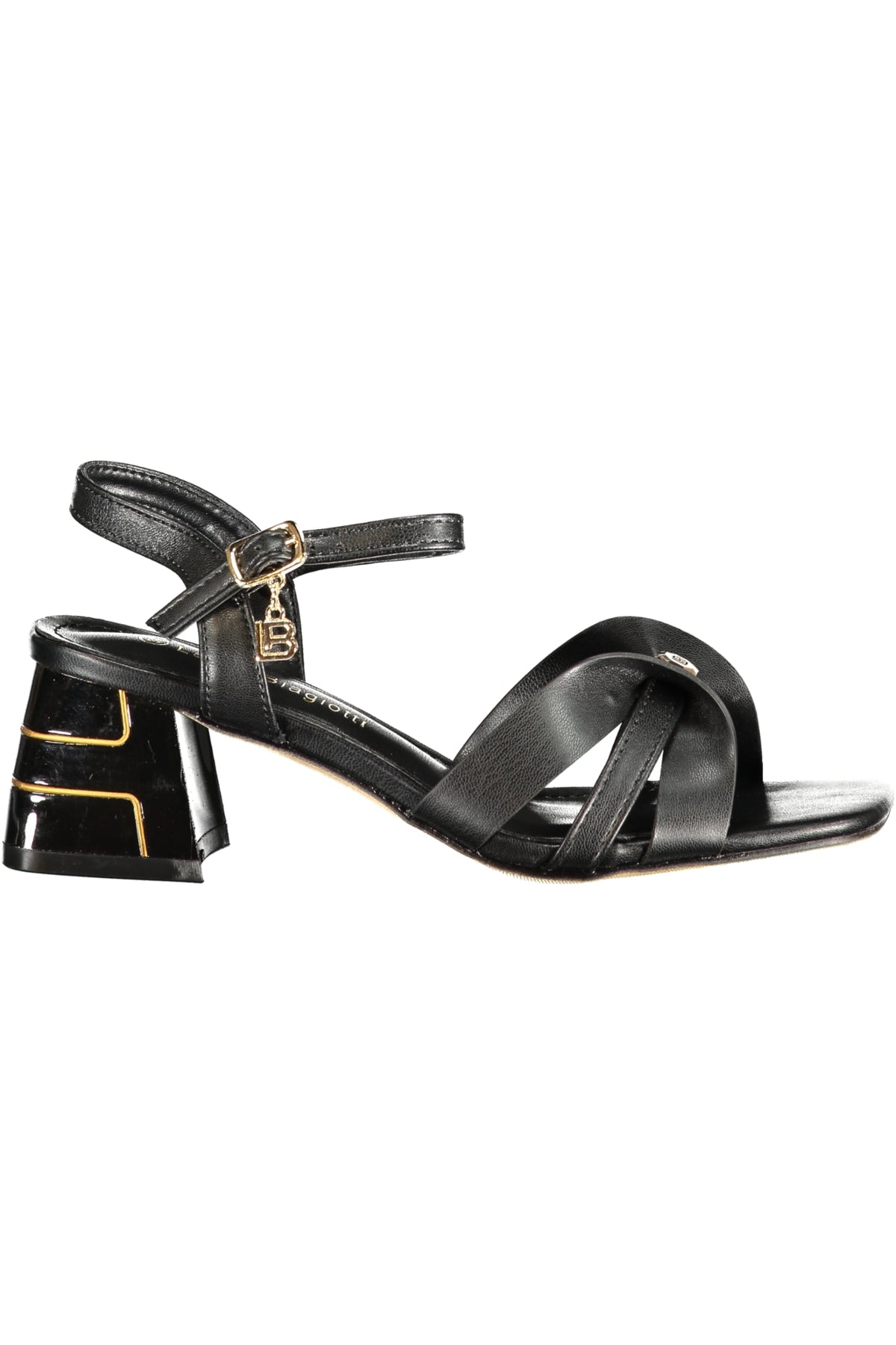 9741_NEBLACK – Elegante Damensandalette in Schwarz mit 5 cm Absatz und Details – Größe: 36, 37, 38, 39, 40, 41 – Farbe: Nero
