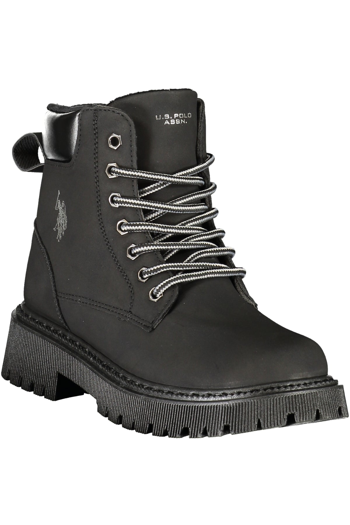 AMBRA002WGUY1_NEBLK – Eleganter Damen Schnürstiefel Schwarz: Warmes Fellfutter & Reißverschluss – Größe: 35, 36, 37, 38, 39, 40, 41 – Farbe: Nero