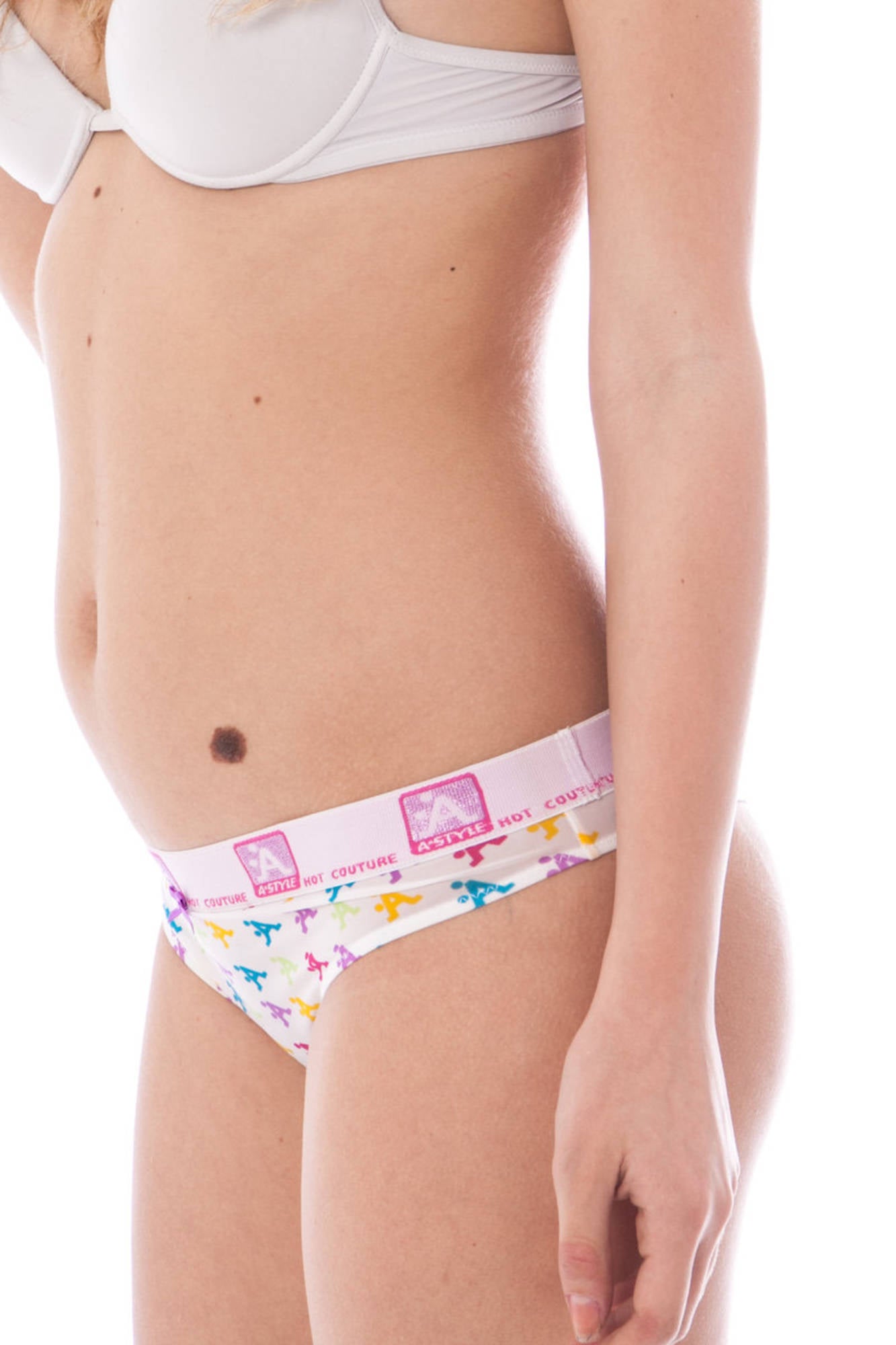 1251-L00_BIANCO_1000 – Eleganter Damenstring Weiß: Strohhose mit Kontrastdetails und Logo – Größe: III, II – Farbe: Bianco