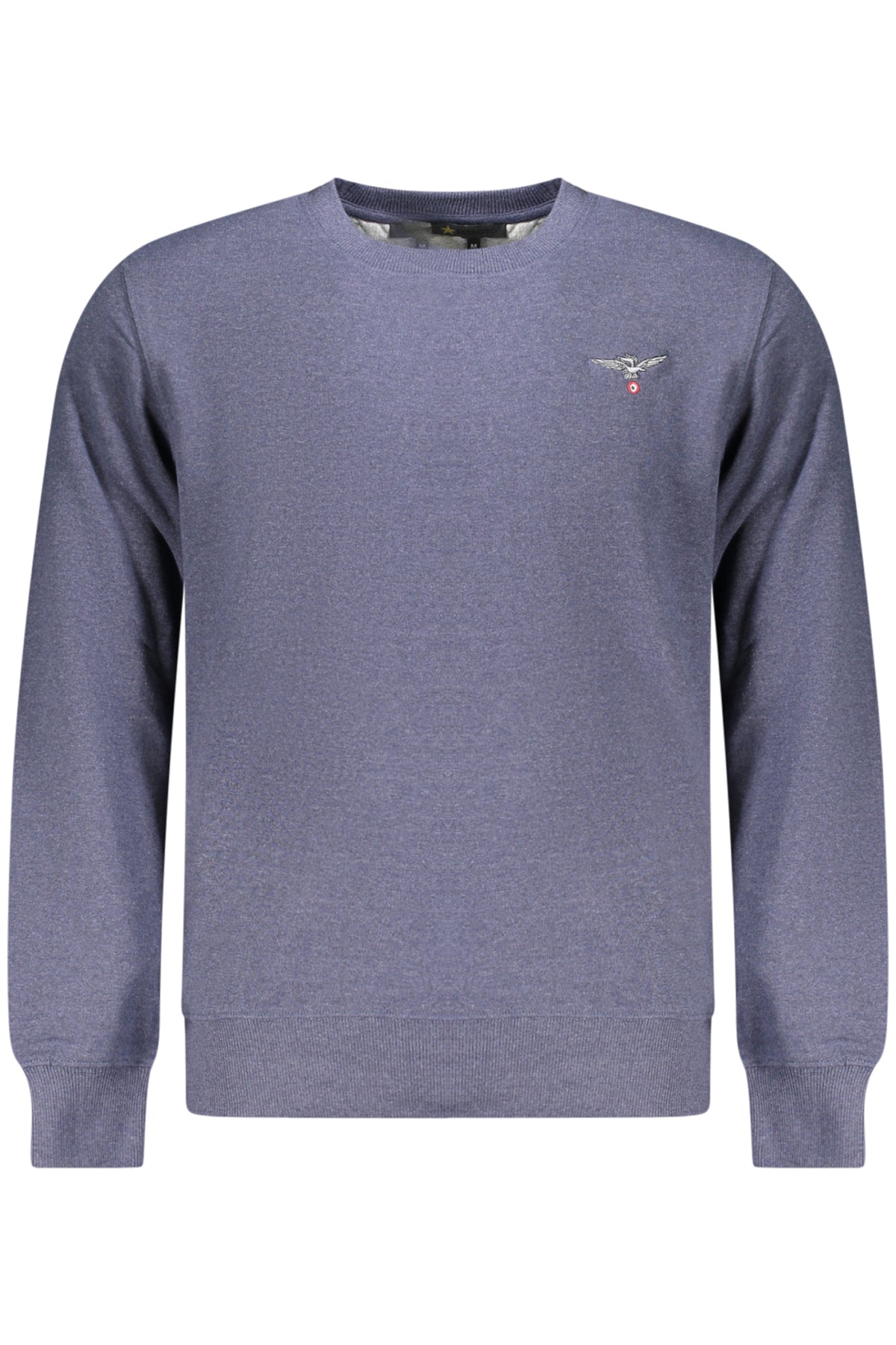 W5S6437014_BL044 – Herren-Sweatshirt Blau: Nachhaltig, Warm & Stilvoll mit Logo-Detail – Größe: XS, S, M, L, XL, 2XL, 3XL, 4XL – Farbe: Blu