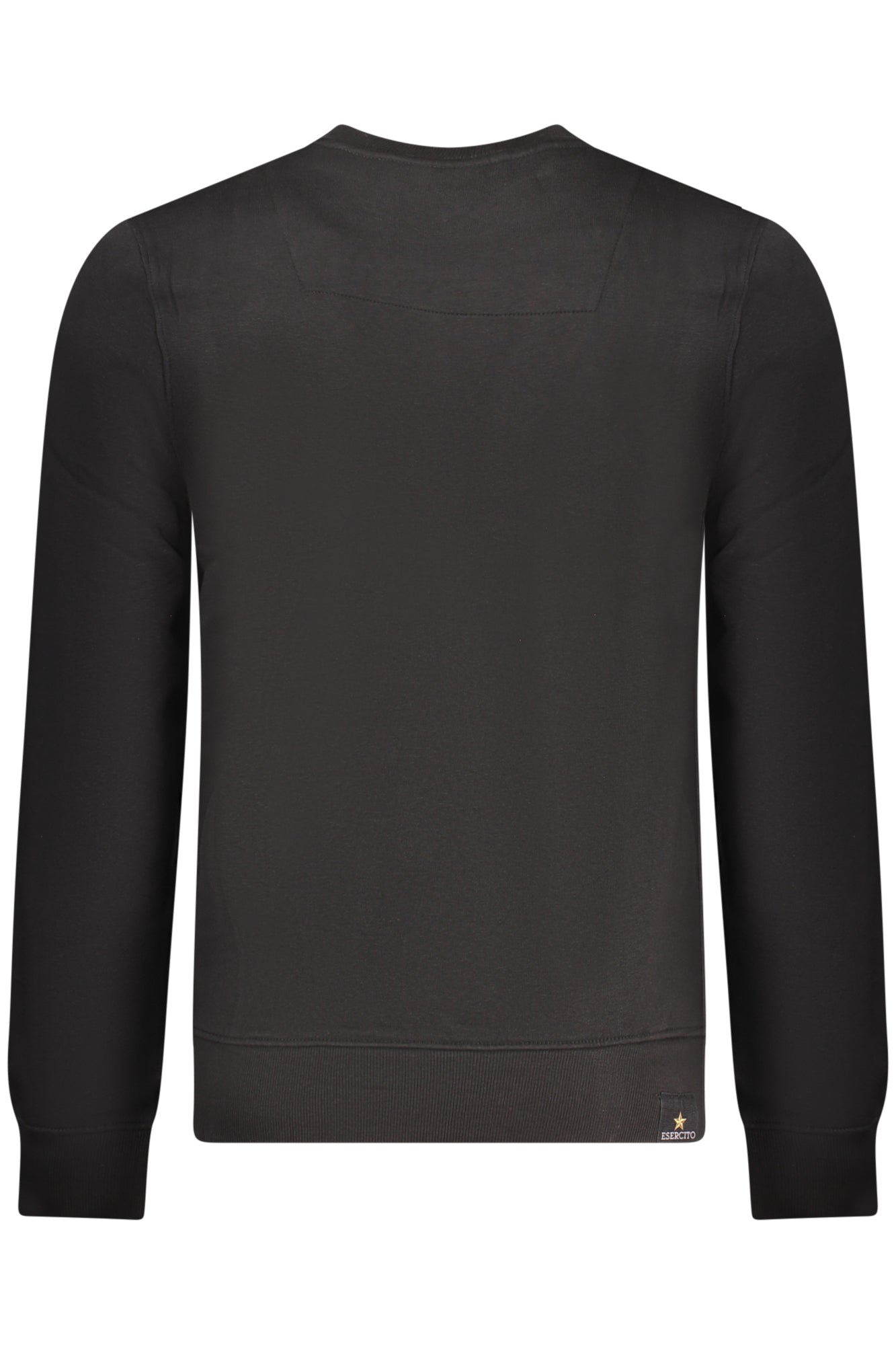 W5S616-7014_NE002 – Elegantes Herren-Sweatshirt Schwarz: Gefüttert mit Applikation-Detail – Größe: S, M, L, XL, 2XL, 3XL – Farbe: Nero