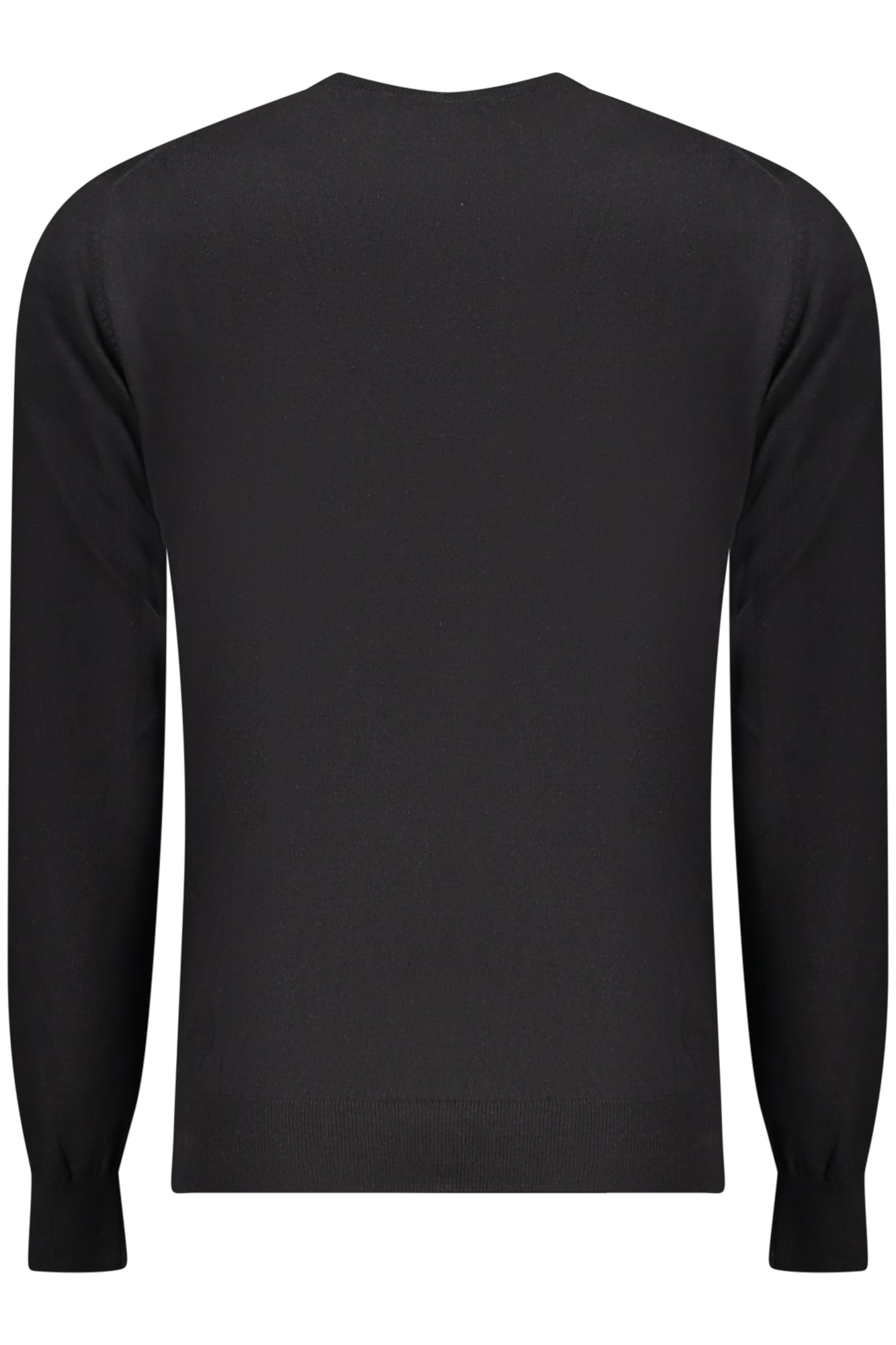 W5S617-5660_NE002 – Elegantes Herren Sweatshirt: Schwarzes Langarmshirt mit Stickerei – Größe: S, M, L, XL, 2XL, 3XL – Farbe: Nero