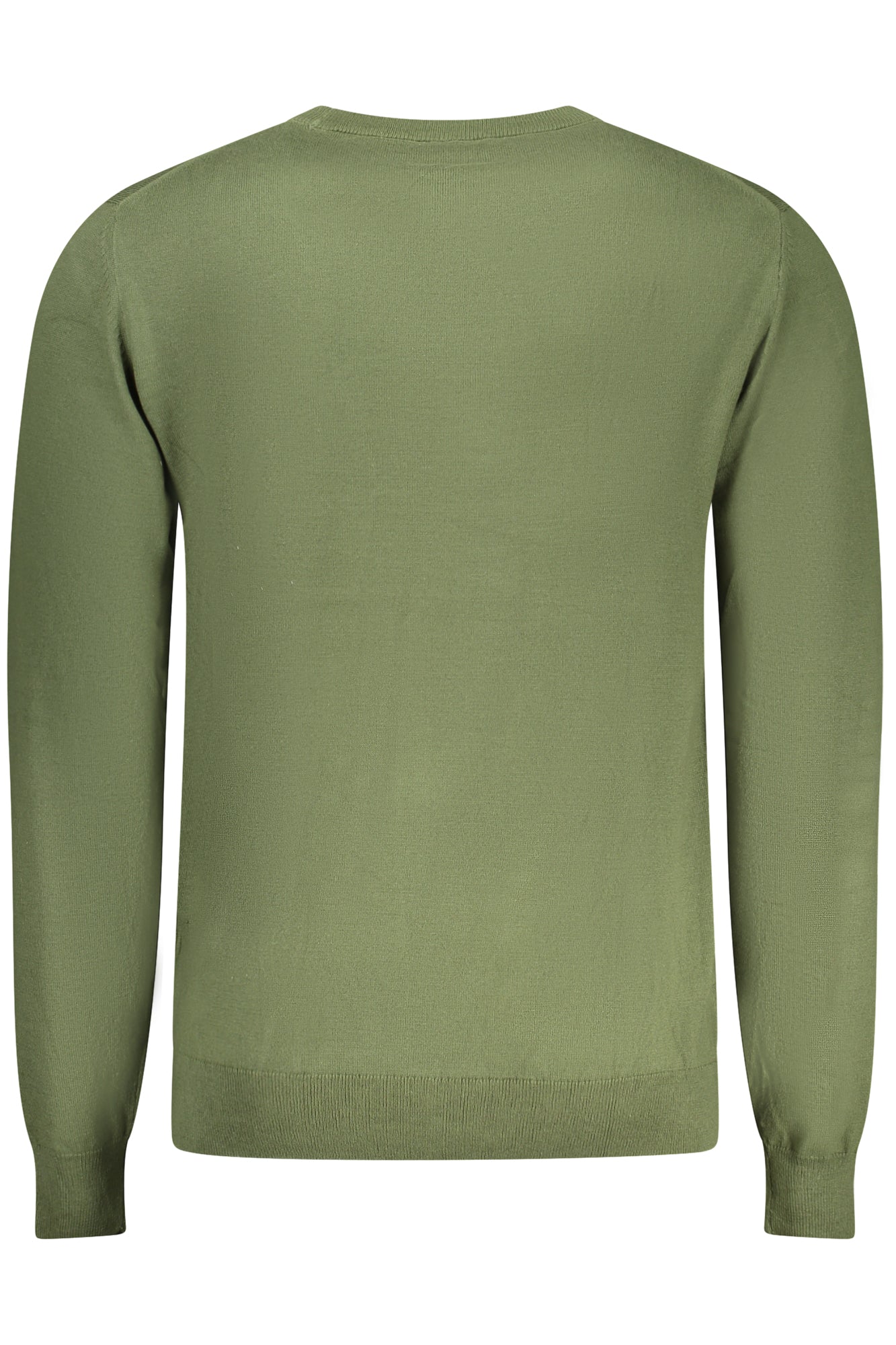 W5S617-5660_VE058 – Stilvolles Grünes Langarmshirt mit Rundhals und Stickerei-Logo – Größe: S, M, L, XL, 2XL, 3XL – Farbe: Verde