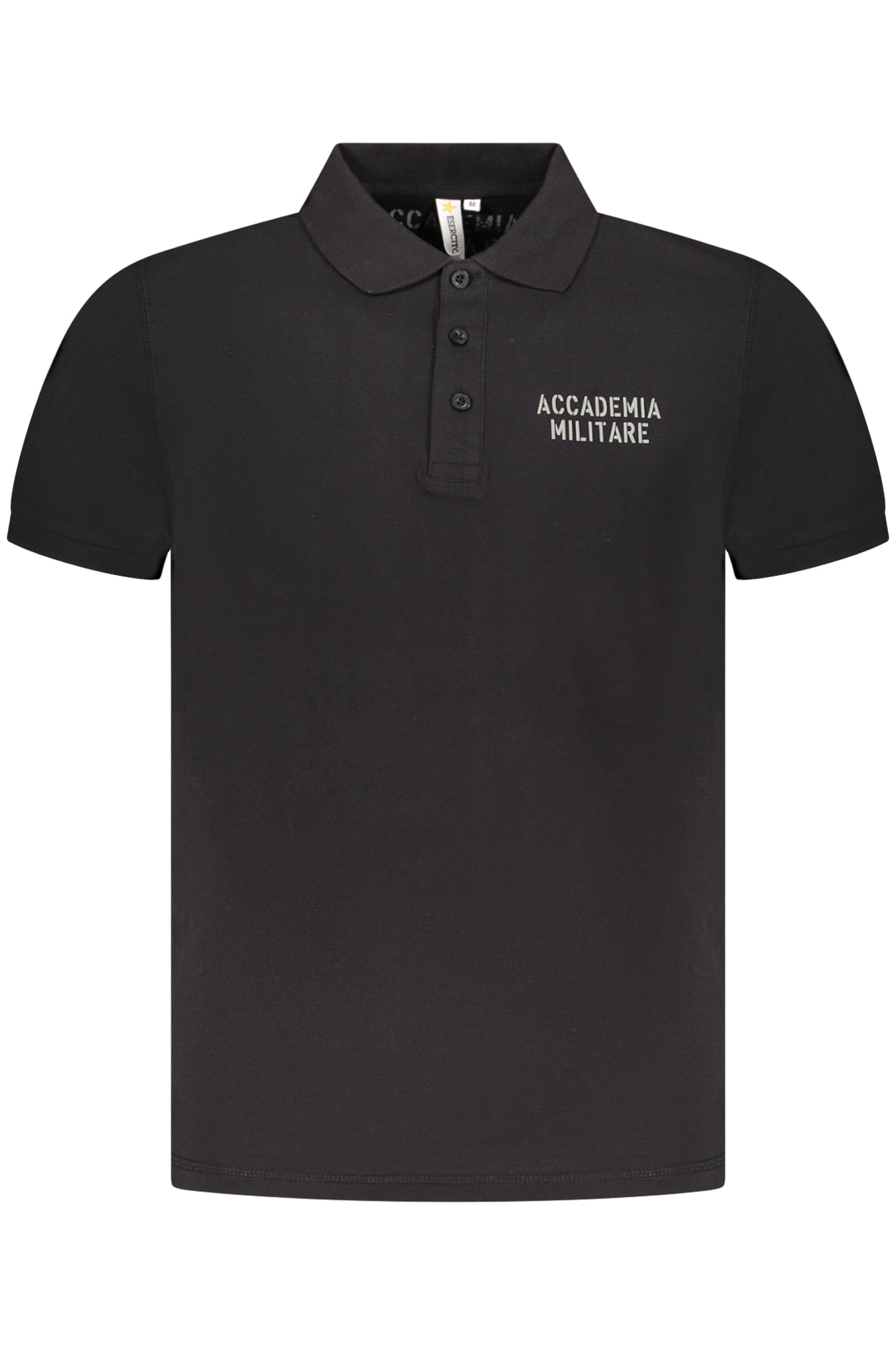 S5S633-5584_NE002 – Herren Kurzarm Poloshirt in Schwarz – Stilvoll mit Akademie-Design – Größe: S, M, L, XL, 2XL – Farbe: Nero