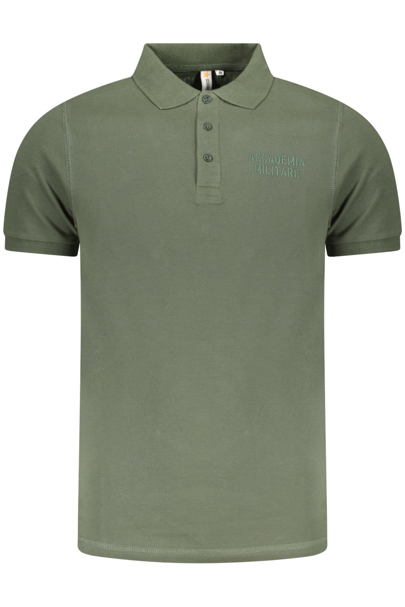 S5S633-5584_VE058 – Militärakademie Herren Kurzarm-Poloshirt in Grün mit Logo-Druck – Größe: S, M, L, XL, 2XL – Farbe: Verde