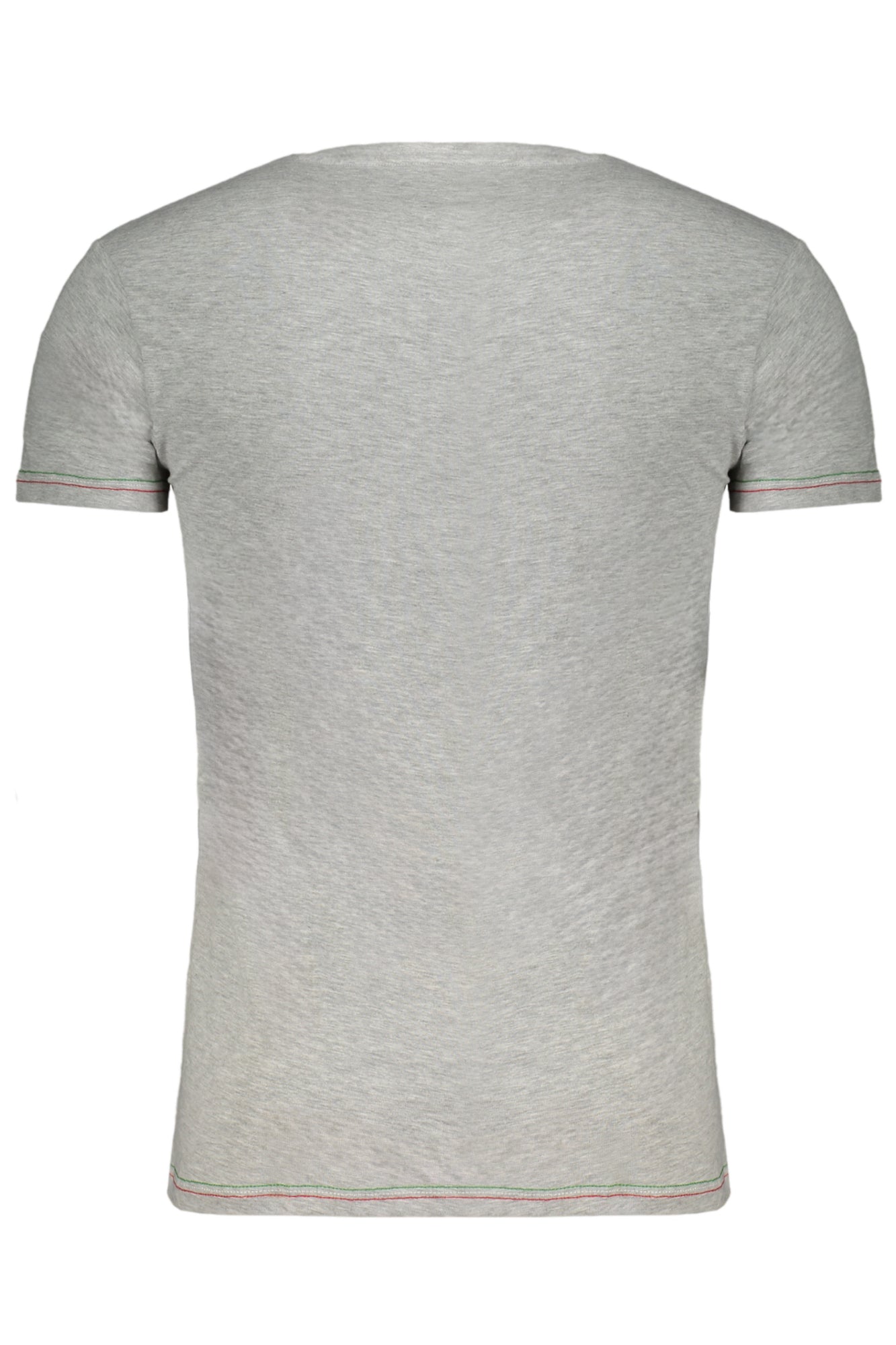 SCOTI004J508_GR17171 – Herren Kurzarm T-Shirt Grau mit V-Ausschnitt und Kontrastdetails – Größe: M, L, XL, 2XL – Farbe: Grigio