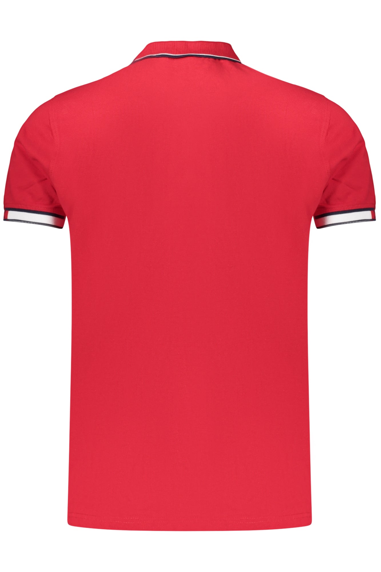 868868_ROBITTER – Herren Kurzarm-Poloshirt Rot mit Kontrastdetails und Applikation – Größe: S, M, L, XL, 2XL, 3XL – Farbe: Rosso