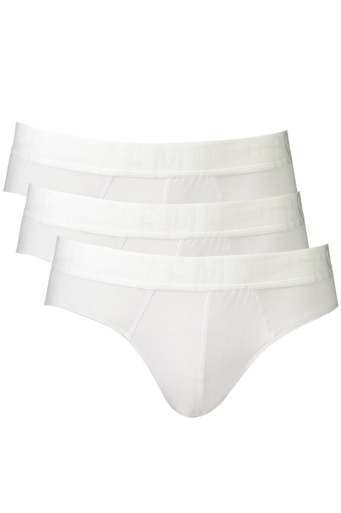 BKK1USP14TR_BIWHITE – Herren-Slips Weiß: 3er-Pack mit Elastikbund & Aufdruck – Größe: M, S, 2XL, L, XL – Farbe: Bianco