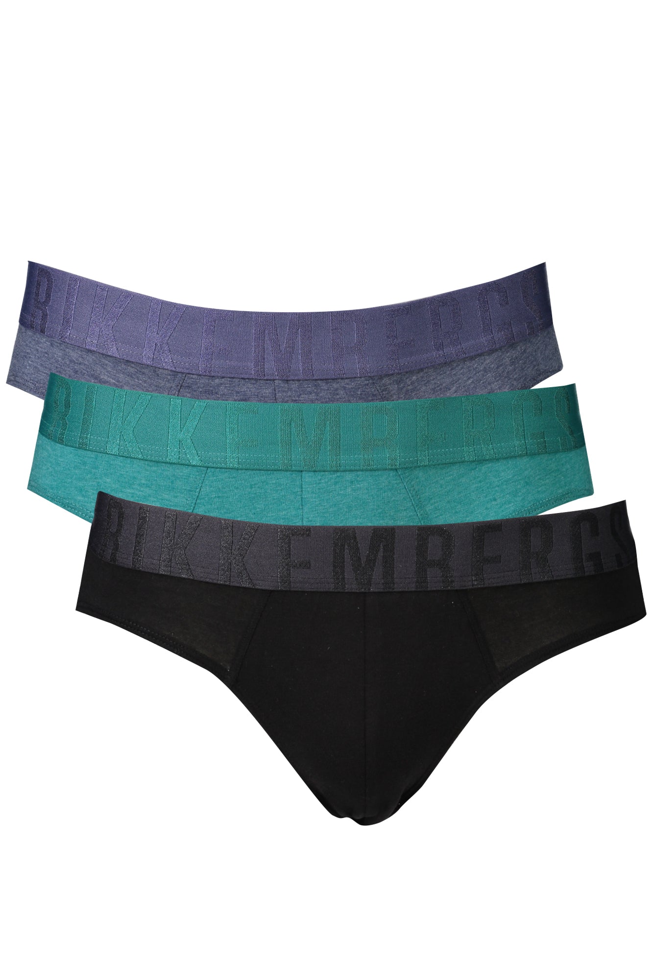 BKK1USP14TR_VEVEASSORT – Stilvoller Herren-Slip Dreierpack: Grün, Blau, Schwarz - Elastisch – Größe: M, S, L, XL, 2XL – Farbe: Verde