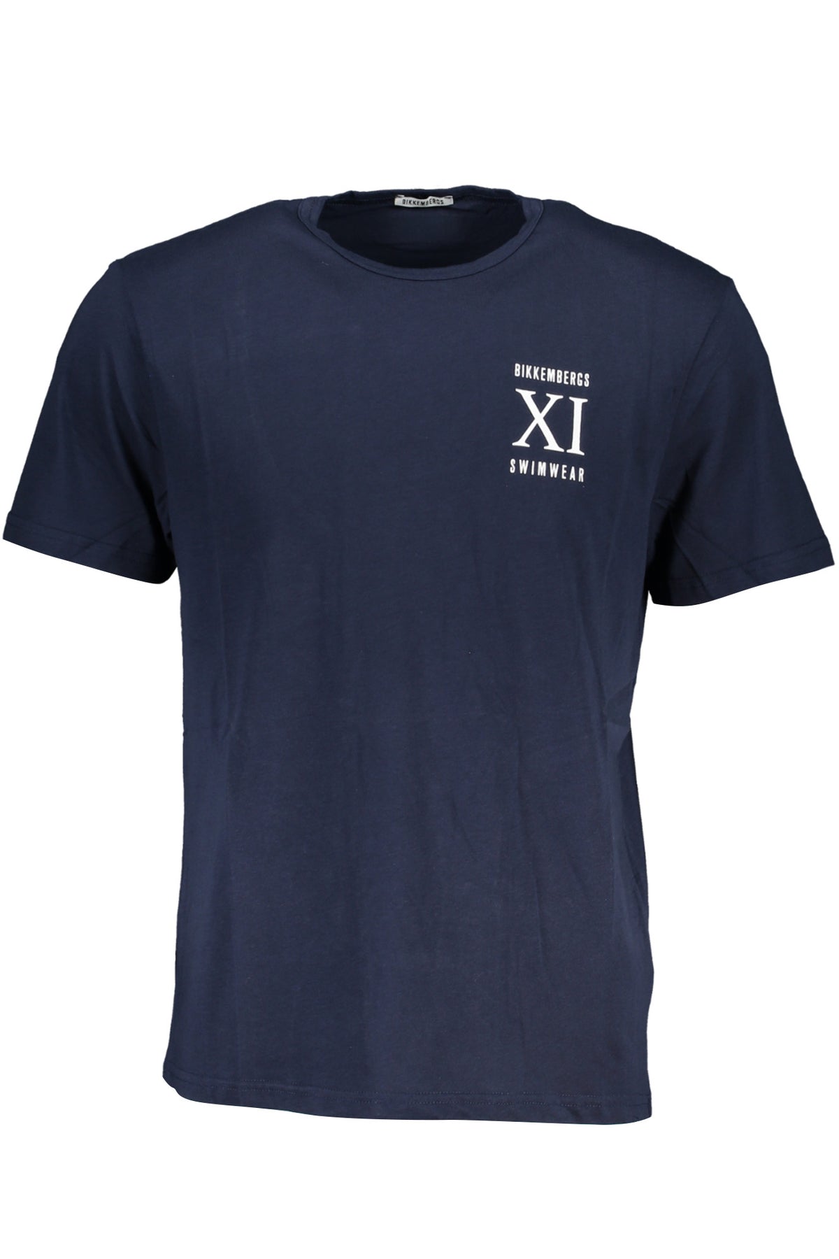 BKK1MTS05_BLNAVY – Stylisches Blaues Kurzarm-Herren-Shirt mit Druck und Rundhalsausschnitt – Größe: 2XL – Farbe: Blu