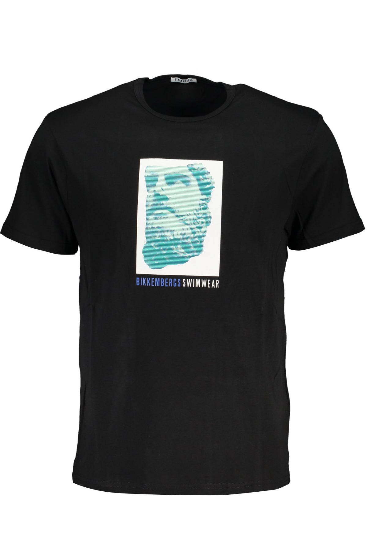 BKK1MTS03_NEBLACK – Herren Kurzarm T-Shirt Schwarz mit Aufnäher und Rundhalsausschnitt – Größe: S, M, L, XL, 2XL – Farbe: Nero