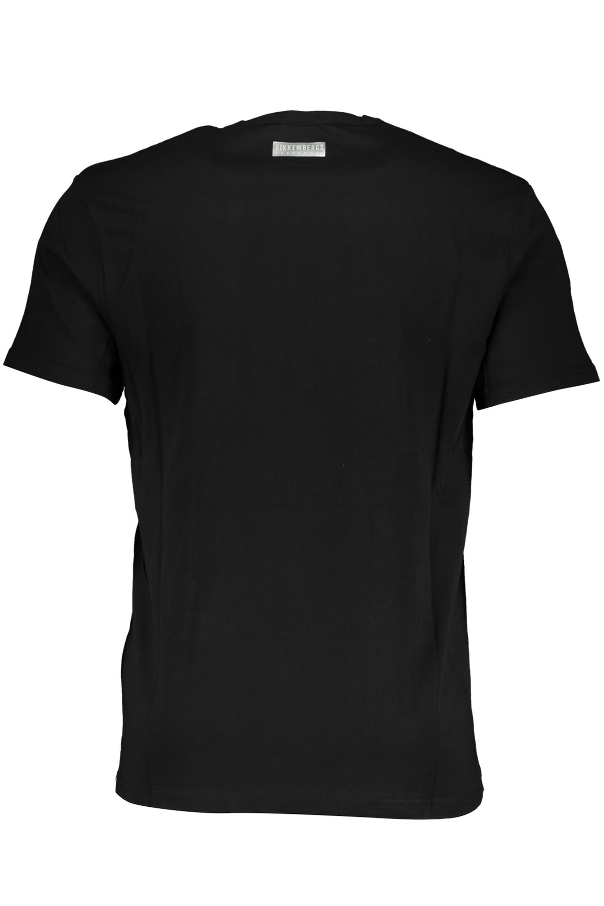 BKK1MTS03_NEBLACK – Herren Kurzarm T-Shirt Schwarz mit Aufnäher und Rundhalsausschnitt – Größe: S, M, L, XL, 2XL – Farbe: Nero