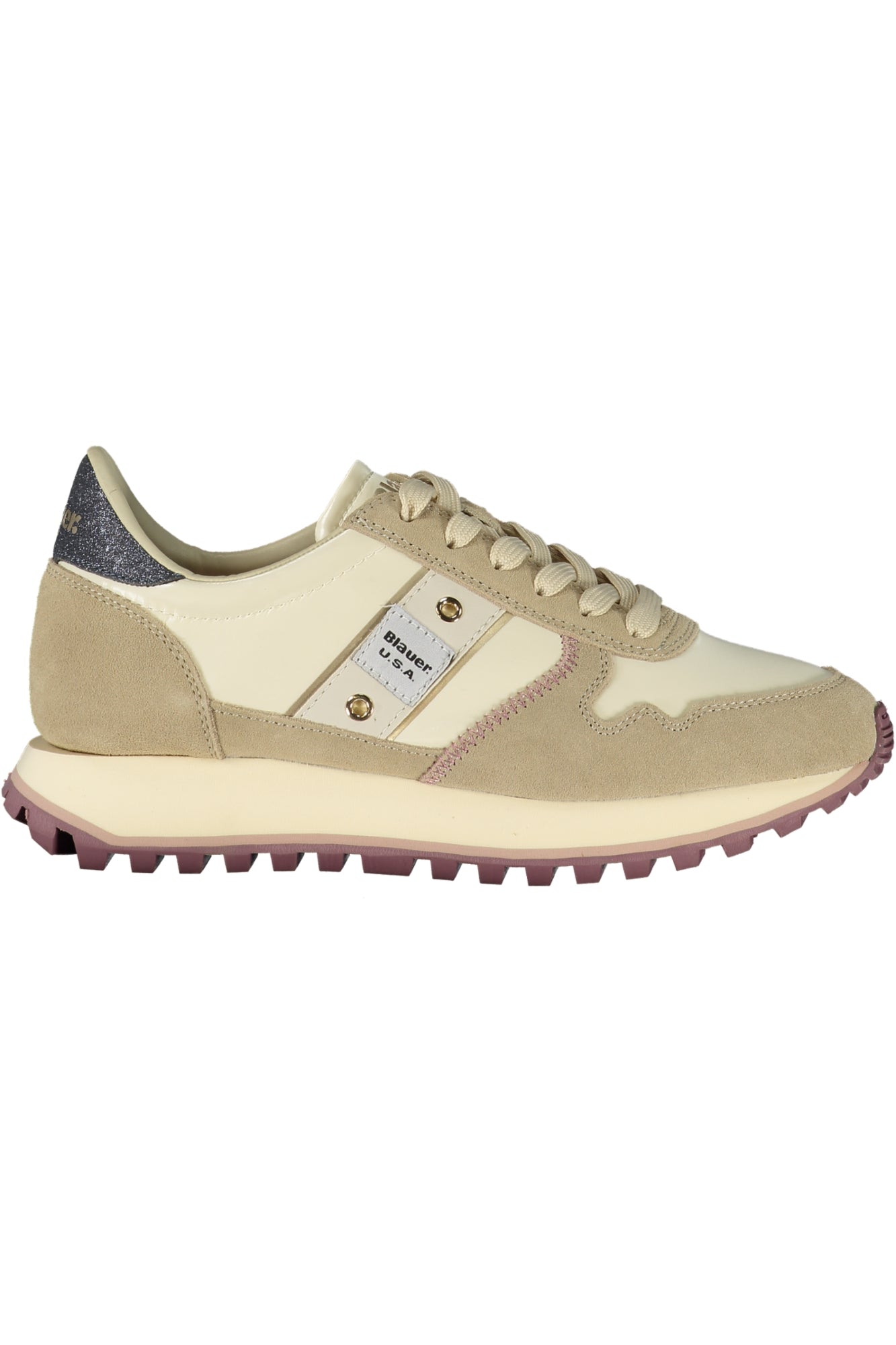 F5MILLEN03NYG_BECREMAU – Beige Damensportschuhe mit Kontrastdetails und Logo-Applikation – Größe: 36, 37, 38, 39, 40, 41 – Farbe: Beige
