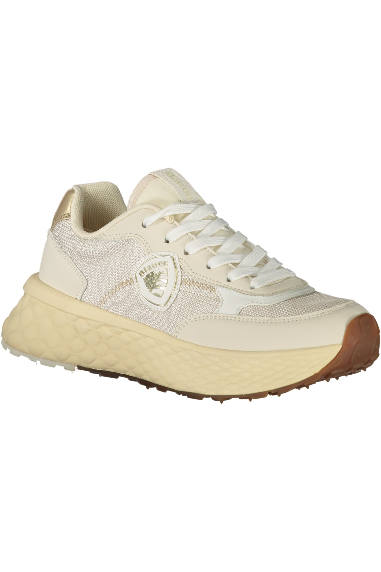 F5LYNN01LEG_BECRE – Elegante beige Sportschuhe mit goldenen Details und Druckmotiv. – Größe: 36, 37, 38, 39, 40, 41 – Farbe: Beige