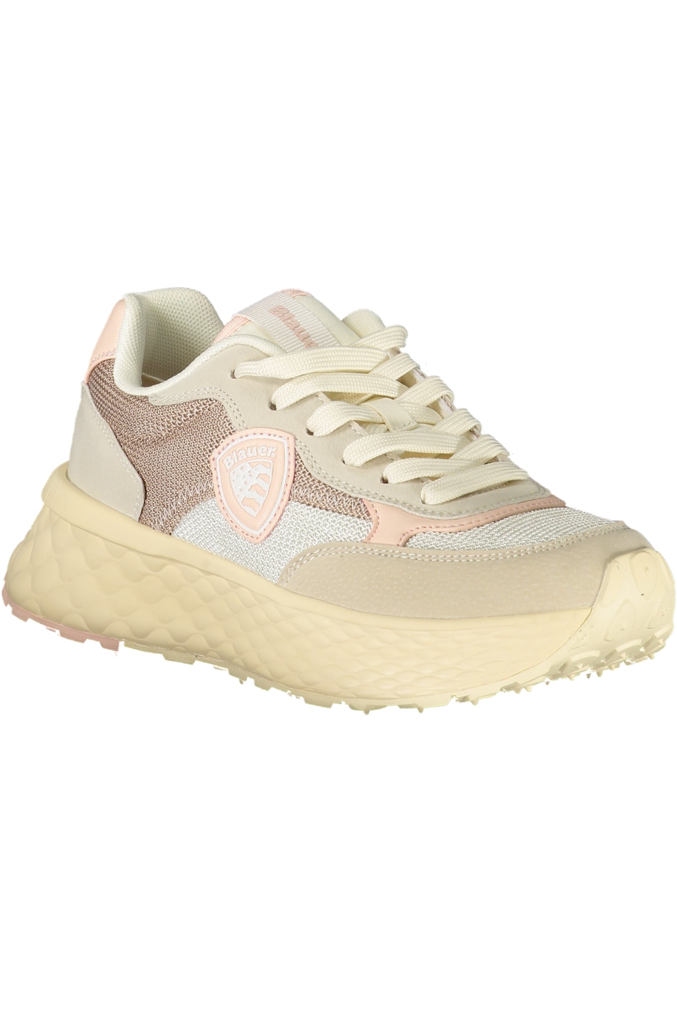 S5LYNN01MEG_BECRENUD – Beiger Damen-Sneaker mit rosa Details und herausnehmbarer Innensohle – Größe: 36, 37, 38, 39, 40, 41 – Farbe: Beige