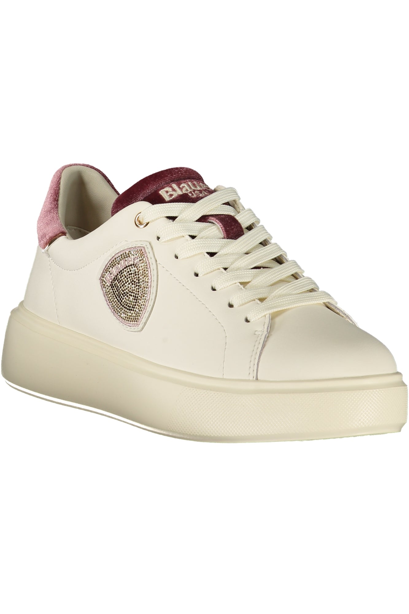 F5VENUS01VEL_BICREOLD – Weiße Sportschuhe mit Altrosa-Details und Strass-Applikation – Größe: 36, 37, 38, 39, 40, 41 – Farbe: Bianco