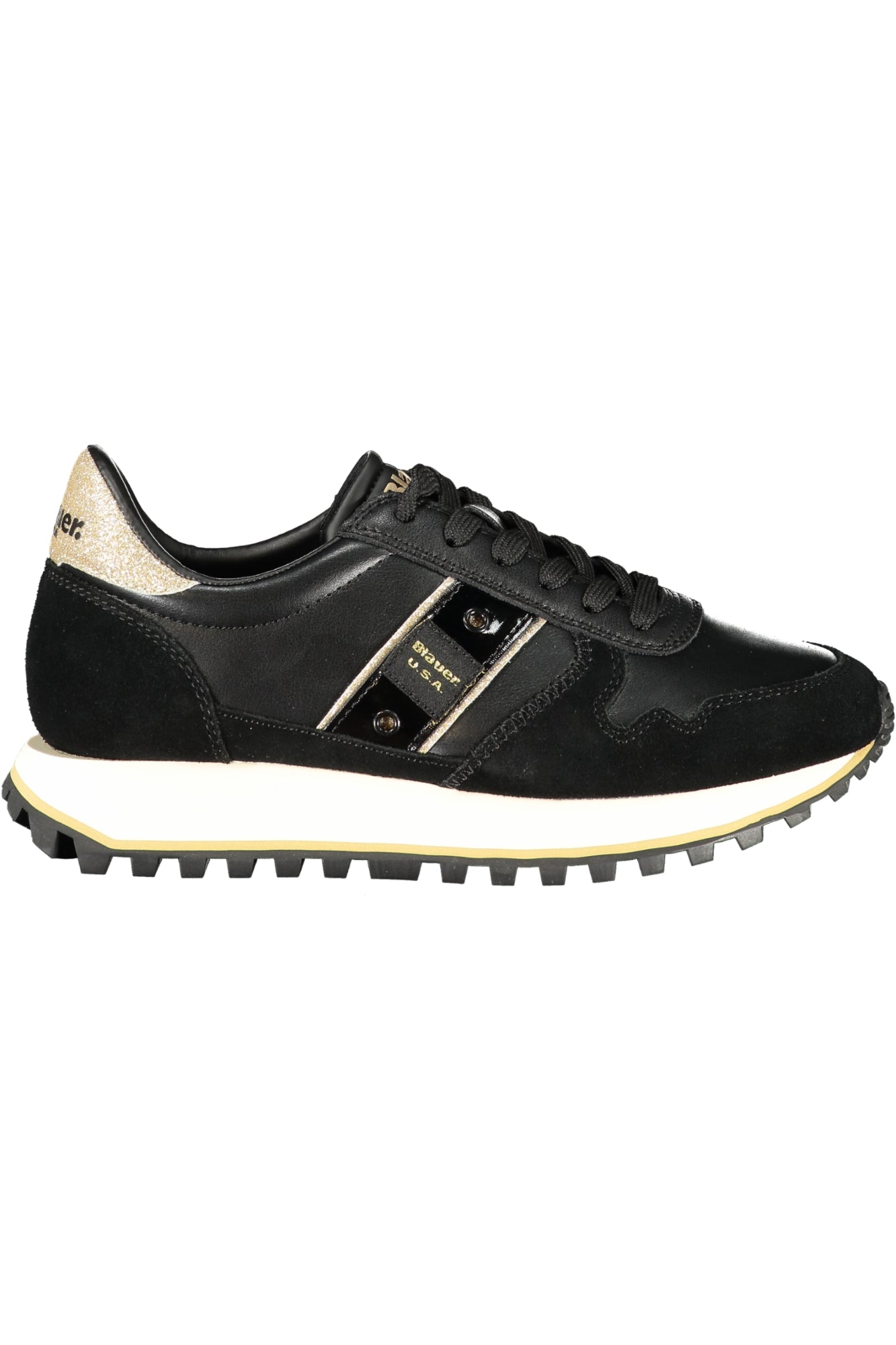 F5MILLEN03LES_NEBLK – Elegante Schwarze Sportschuhe für Damen mit Gold-Details – Größe: 36, 37, 38, 39, 40, 41 – Farbe: Nero