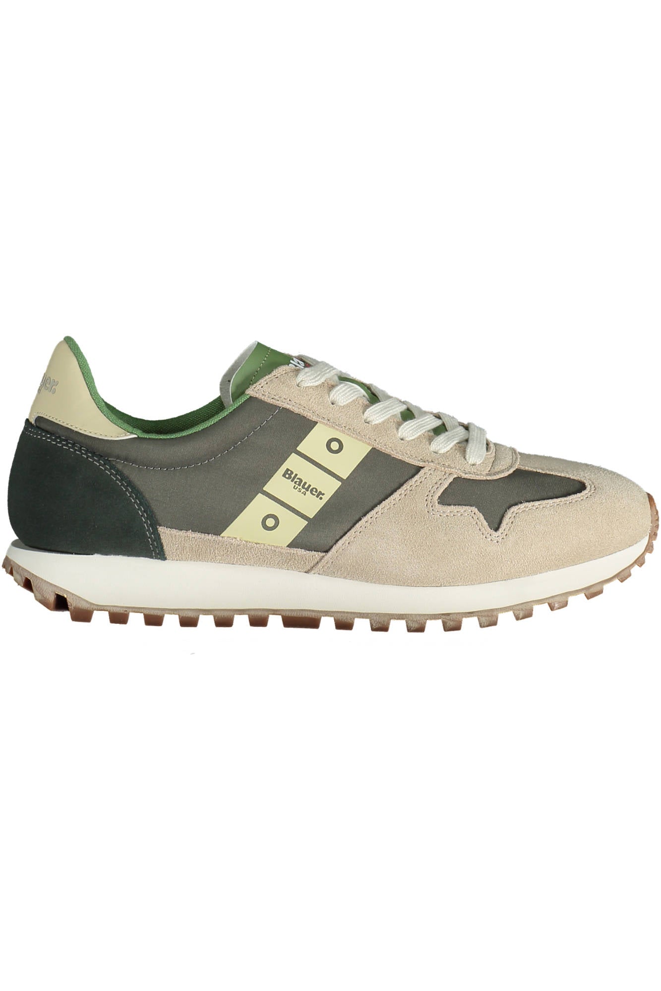 F2DAWSON02NYS_BEIGE_BEG-BEIGEGREEN – Beiger Herrensportschuh mit Schnürung und Kontrastdetails – Größe: 41, 44, 45 – Farbe: Beige