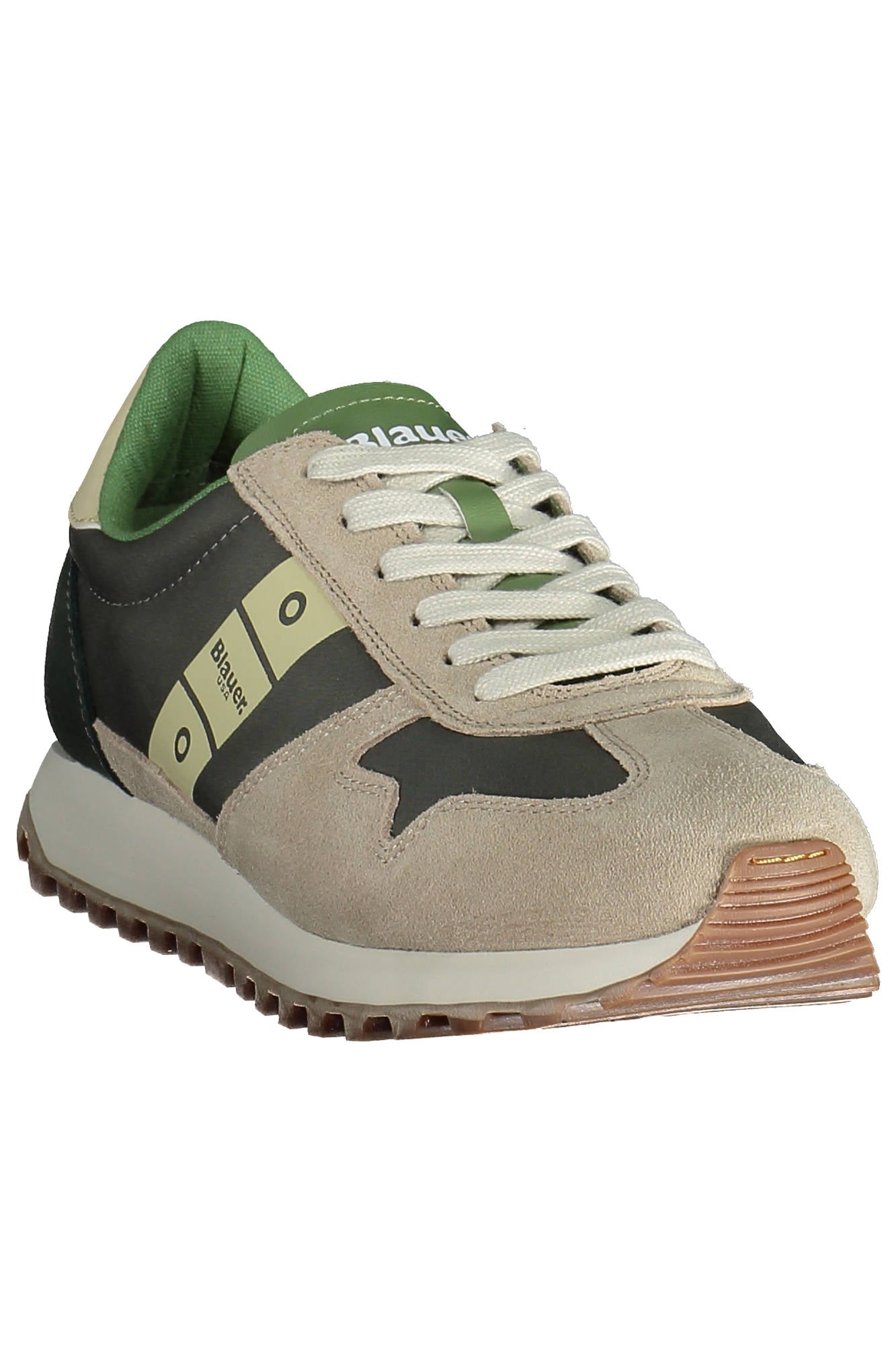 F2DAWSON02NYS_BEIGE_BEG-BEIGEGREEN – Beiger Herrensportschuh mit Schnürung und Kontrastdetails – Größe: 41, 44, 45 – Farbe: Beige