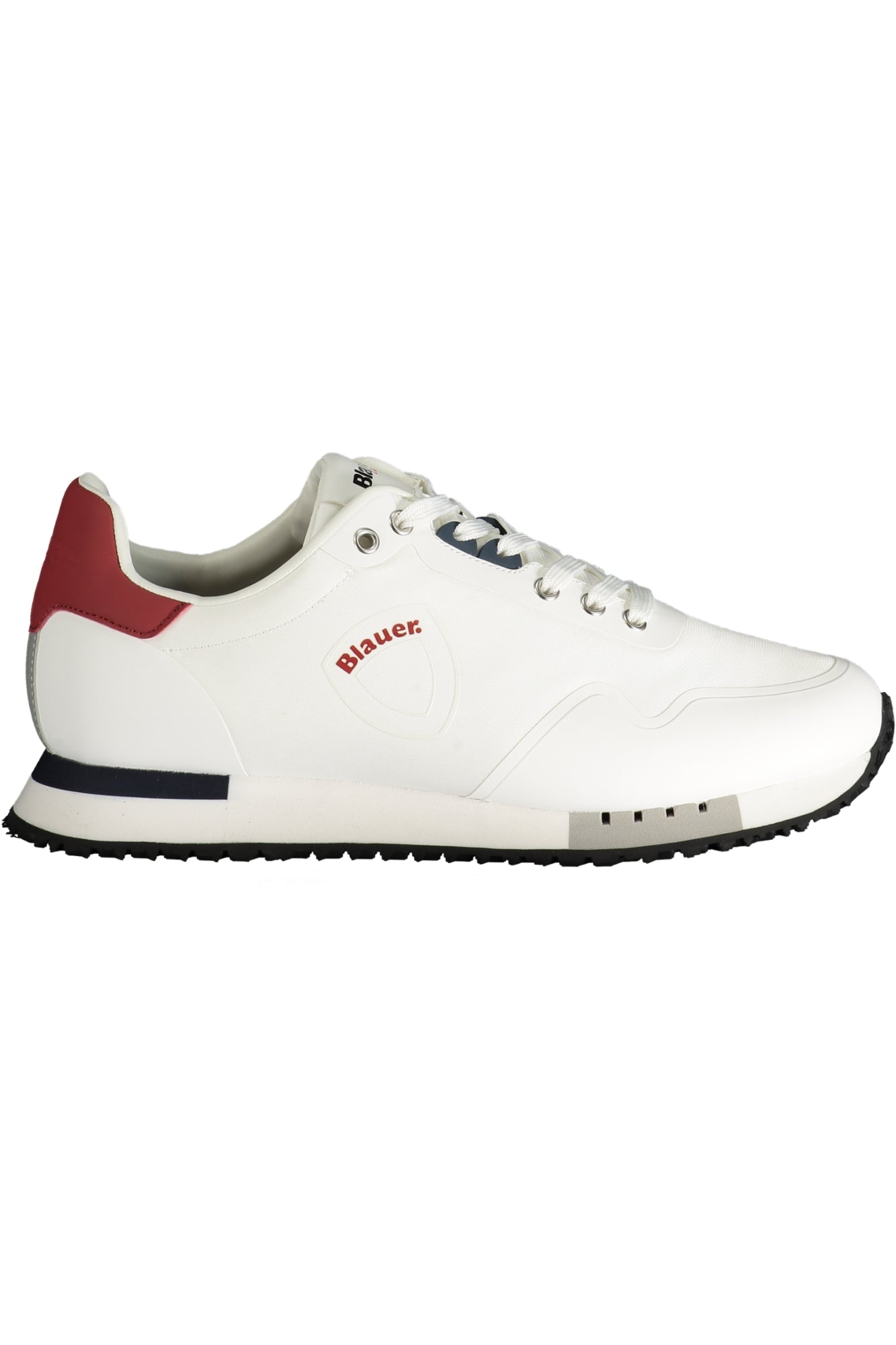 S4DEXTER01RIP_BIWRN – Weißer Herrensportschuh mit Schnürsenkeln und kontrastierenden Details – Größe: 45, 42, 43 – Farbe: Bianco