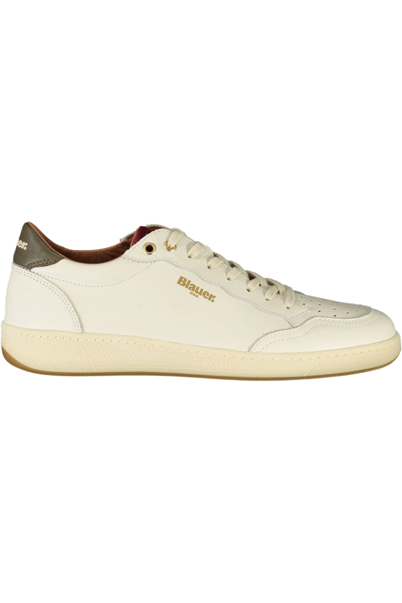 S5MURRAY01LEA_BICREMIL – Weißer Herren-Sportschuh mit grünen Details und herausnehmbarer Sohle – Größe: 40, 41, 42, 43, 44, 45 – Farbe: Bianco