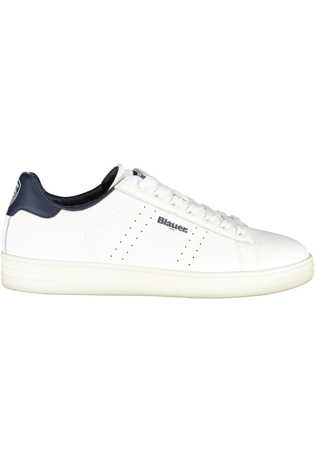 S5GRANT01LEA_BIWHINVY – Weißer Herren-Sportschuh mit blauen Details und herausnehmbarer Innensohle – Größe: 40, 41, 42, 43, 44, 45, 46 – Farbe: Bianco