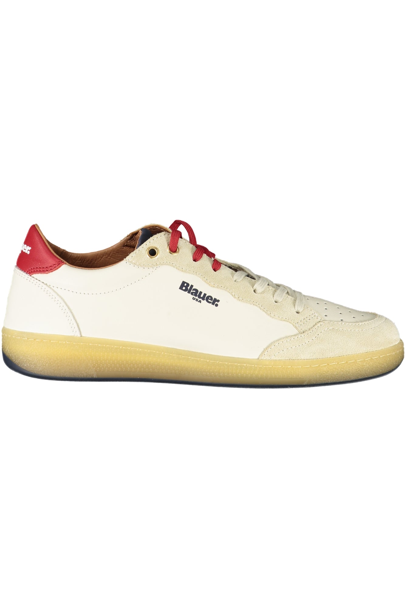 S5MURRAY01VIL_BIWRN – Moderner weißer Herren-Sportschuh mit doppelter Schnürung und Farbdetails – Größe: 40, 41, 42, 43, 44, 45, 46 – Farbe: Bianco