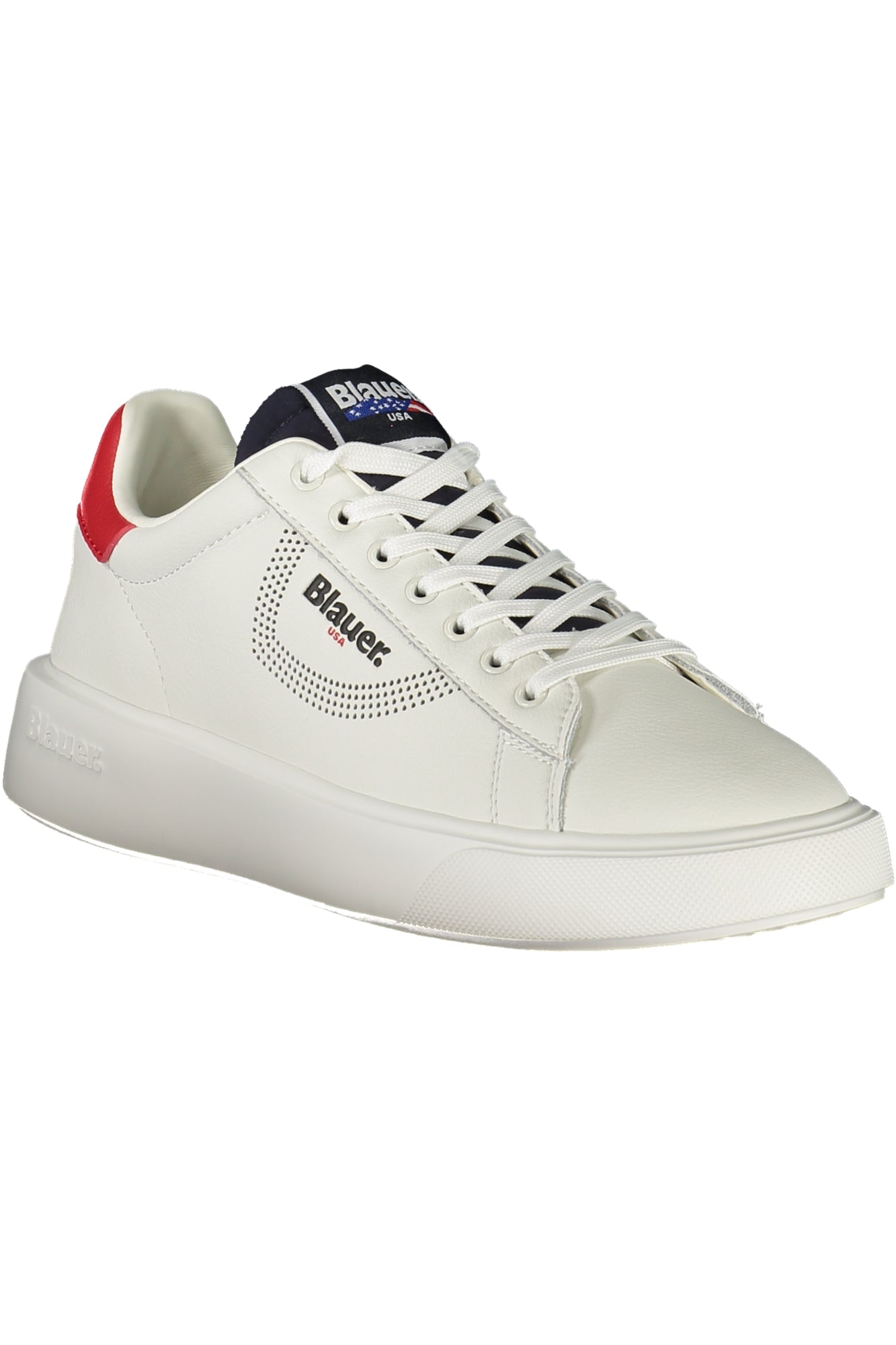S5BUCK03LES_BIWHIRED – Weißer Herrensportschuh mit kontrastierenden Details und Logo. – Größe: 40, 41, 42, 43, 44, 45, 46 – Farbe: Bianco