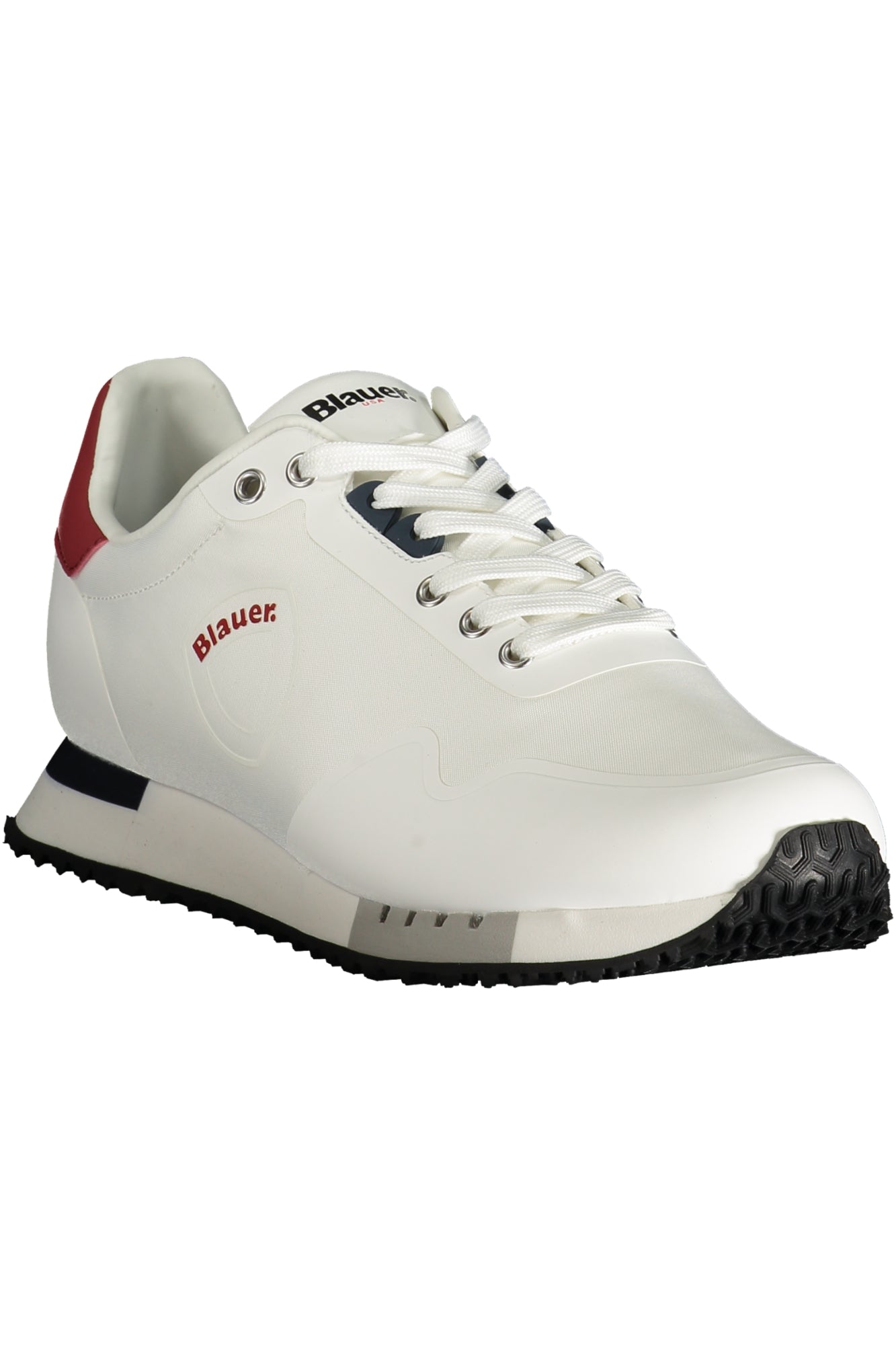 S4DEXTER01RIP_BIWRN – Weißer Herrensportschuh mit Schnürsenkeln und kontrastierenden Details – Größe: 45, 42, 43 – Farbe: Bianco