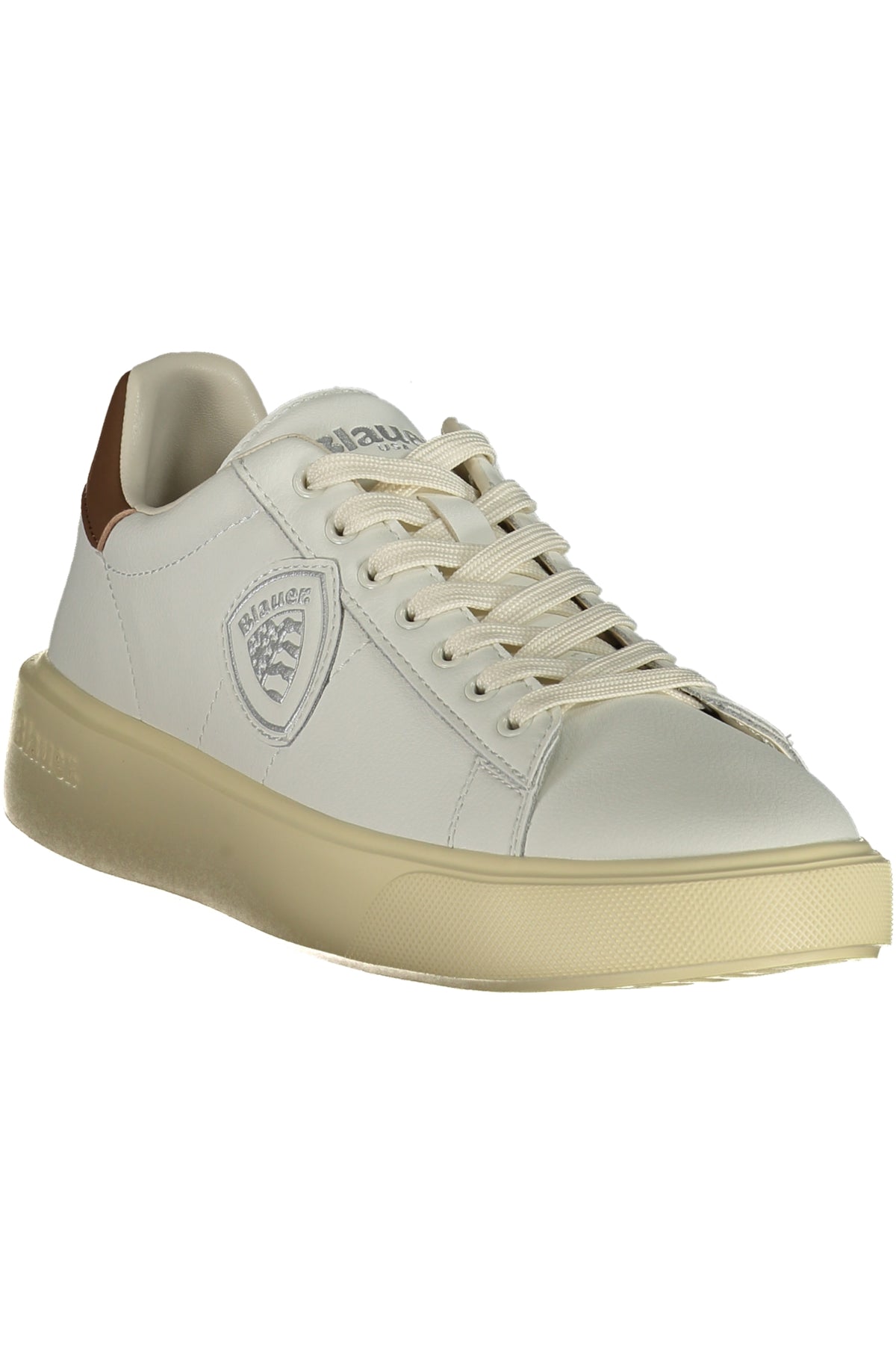 S5BUCK01LEA_BIWHIBRW – Sportlicher Herren-Sneaker Weiß mit braunen Details und Applikationen – Größe: 40, 41, 42, 43, 44, 45, 46 – Farbe: Bianco
