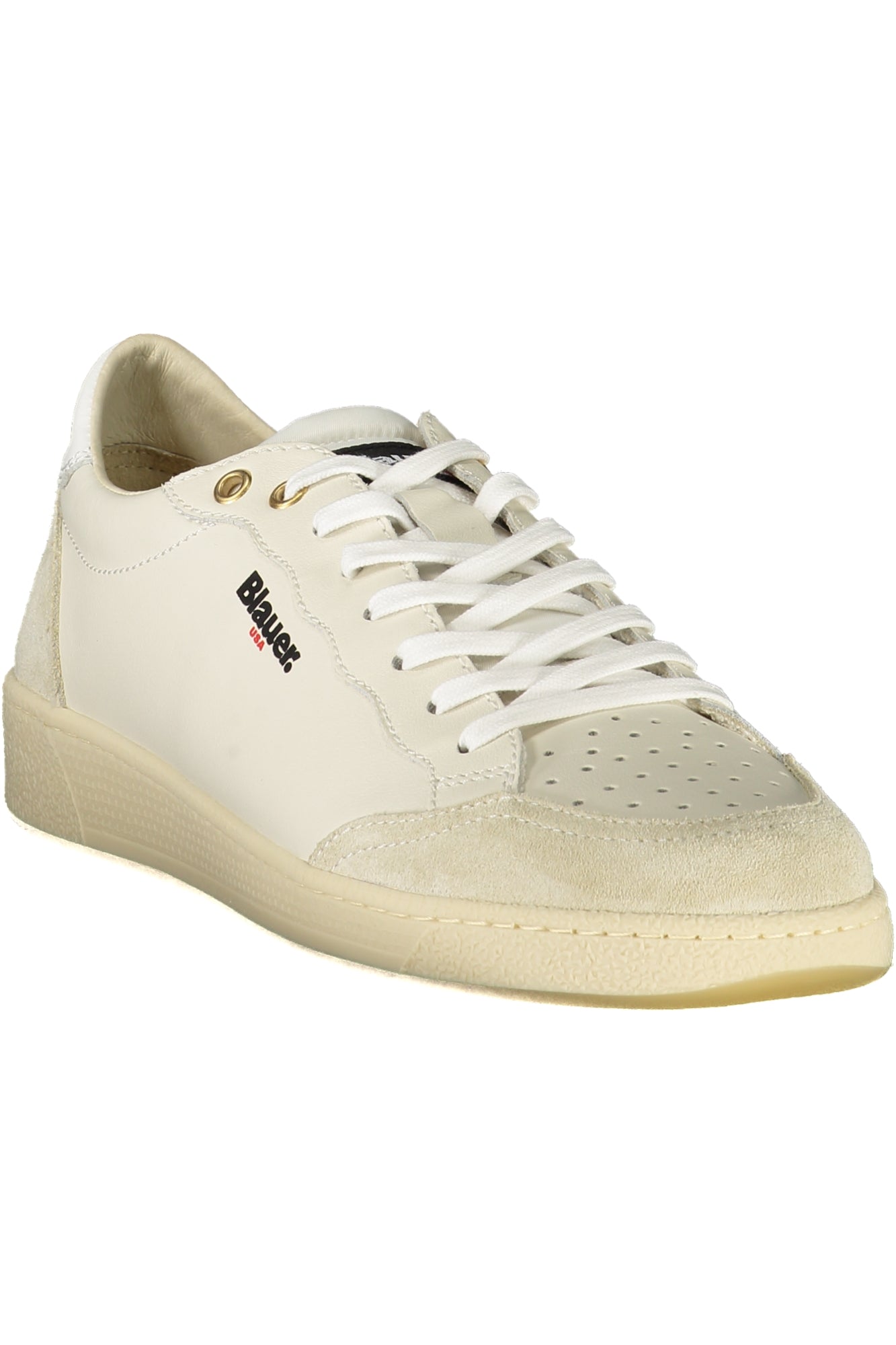 S5MURRAY01LES_BIWHIBEI – Weißer Herrensneaker mit Kontrastdetails und herausnehmbarem Fußbett – Größe: 40, 41, 42, 43, 44, 45, 46 – Farbe: Bianco