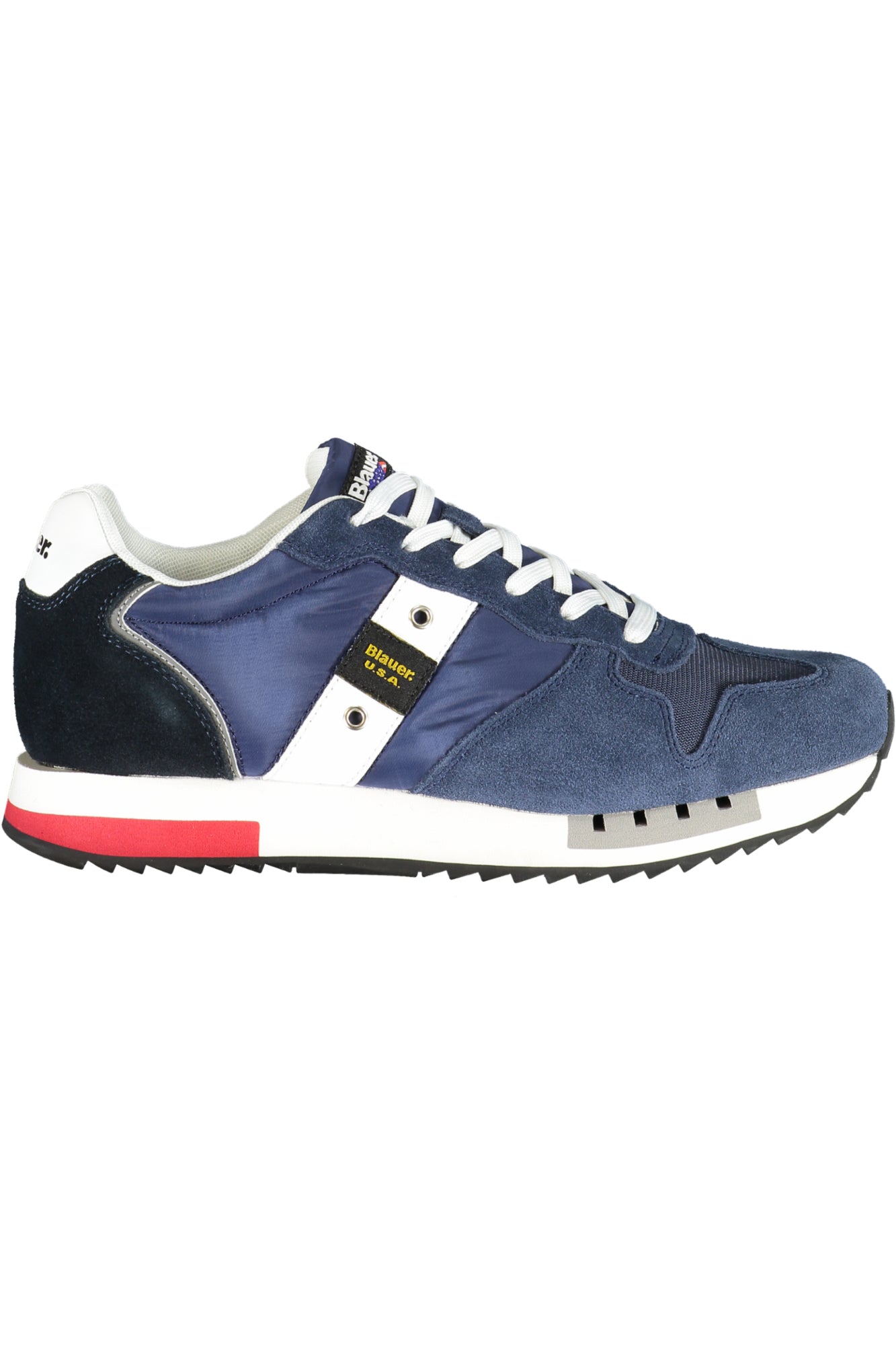S5QUEENS01MES_BLNVYROY – Blauer Herrensneaker: Bequeme blaue Sportschuhe mit Kontrastdetails – Größe: 40, 41, 42, 43, 44, 45, 46 – Farbe: Blu