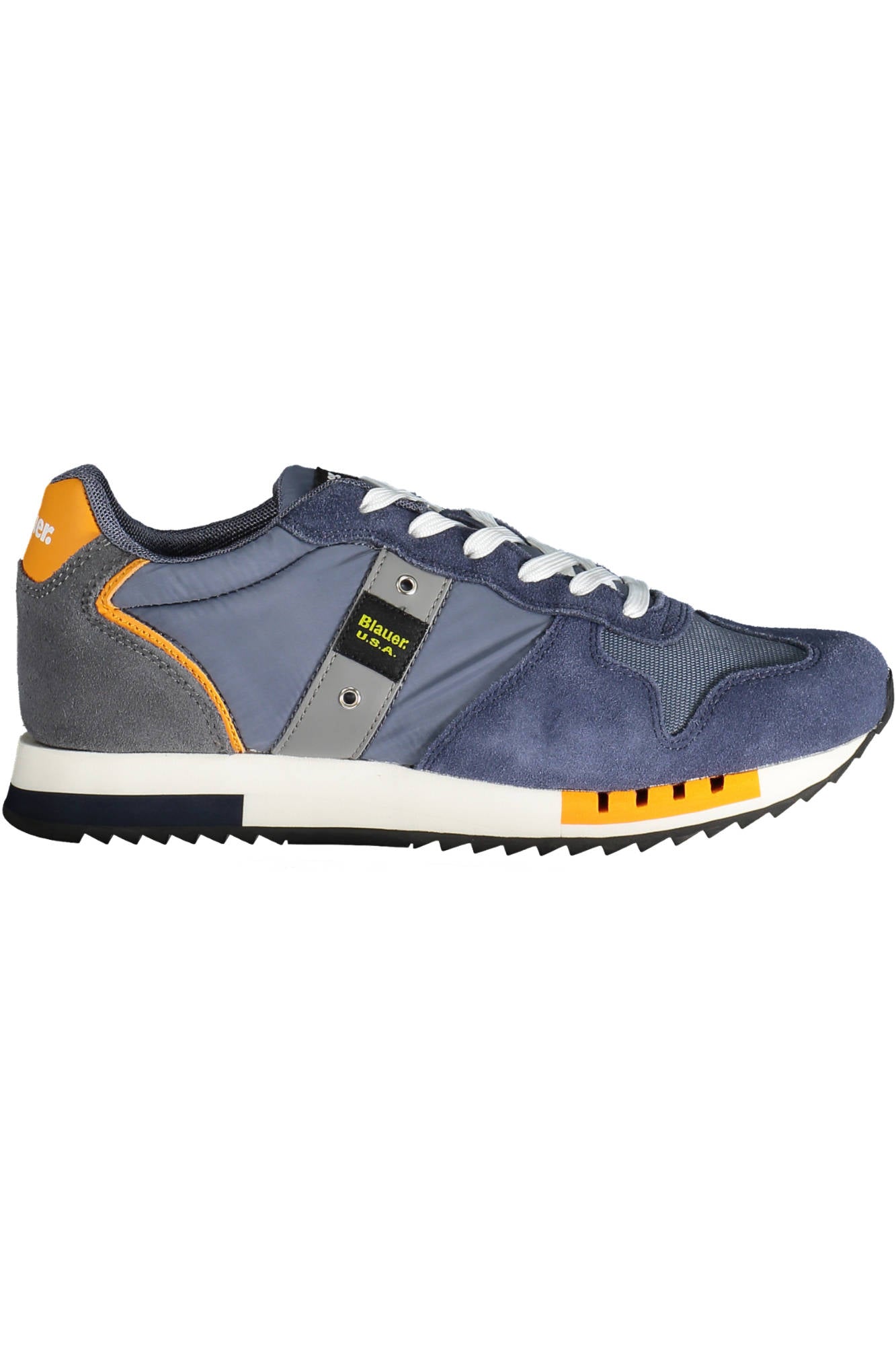 S3QUEENS01STO_BLU_NVO-NAVY-ORANGE – Moderner Herren-Sportschuh in Blau mit Kontrast-Details und Logo – Größe: 40, 41, 44 – Farbe: Blu