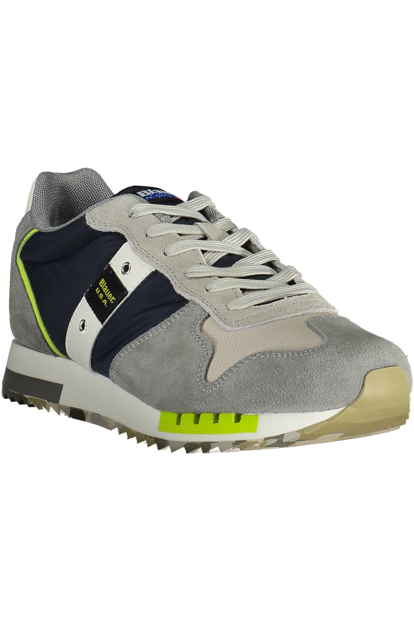S3QUEENS01DIR_BLU_NVY-NAVYGREY – Stilvolle blaue Herrensportschuhe mit farbigen Kontrastdetails – Größe: 44, 45, 43 – Farbe: Blu