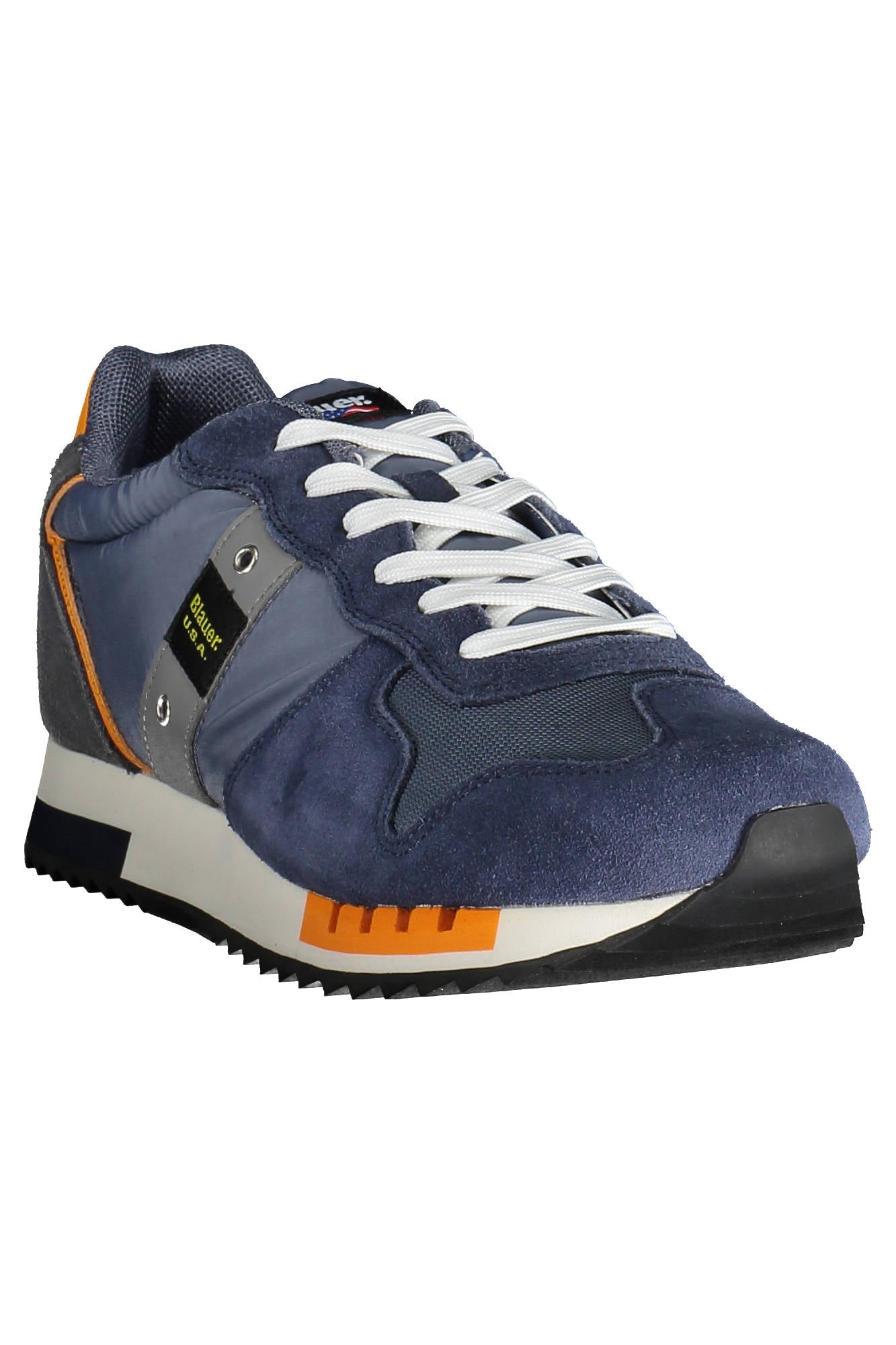 S3QUEENS01STO_BLU_NVO-NAVY-ORANGE – Moderner Herren-Sportschuh in Blau mit Kontrast-Details und Logo – Größe: 40, 41, 44 – Farbe: Blu