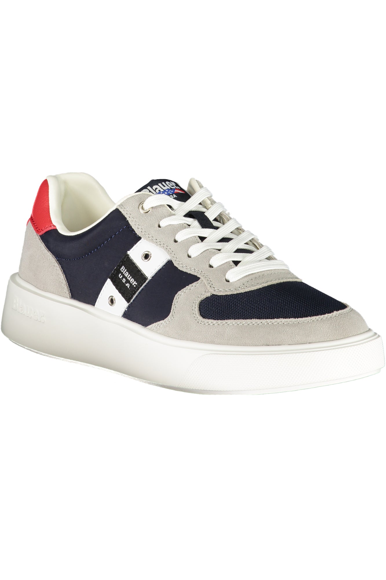S5BUCK02MES_BLGRYNVY – Stylischer Herrensportschuh in Blau mit kontrastierenden Details – Größe: 40, 41, 42, 43, 44, 45, 46 – Farbe: Blu