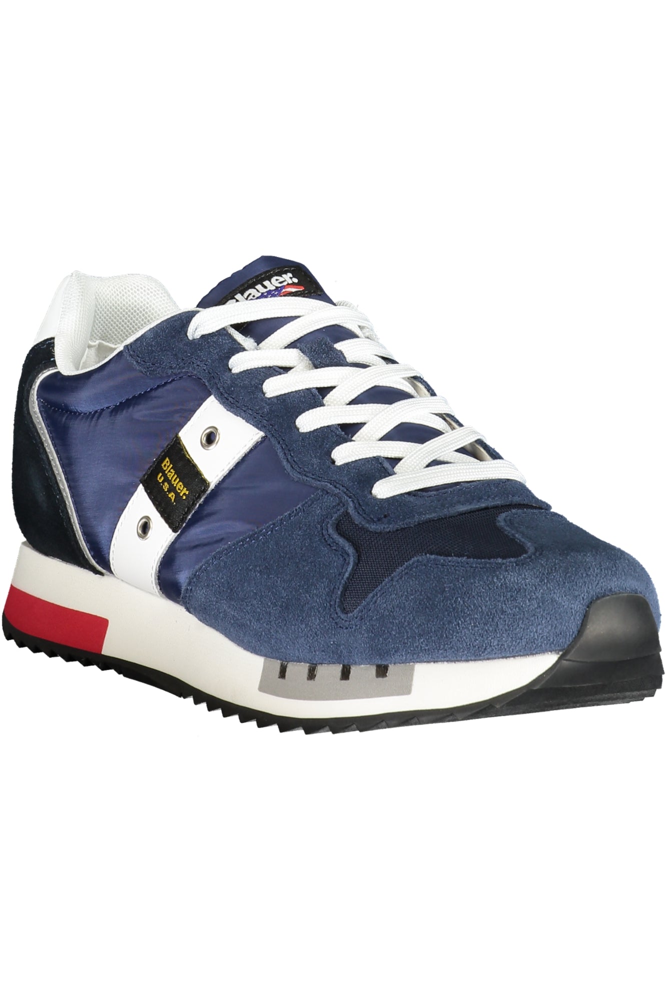 S5QUEENS01MES_BLNVYROY – Blauer Herrensneaker: Bequeme blaue Sportschuhe mit Kontrastdetails – Größe: 40, 41, 42, 43, 44, 45, 46 – Farbe: Blu