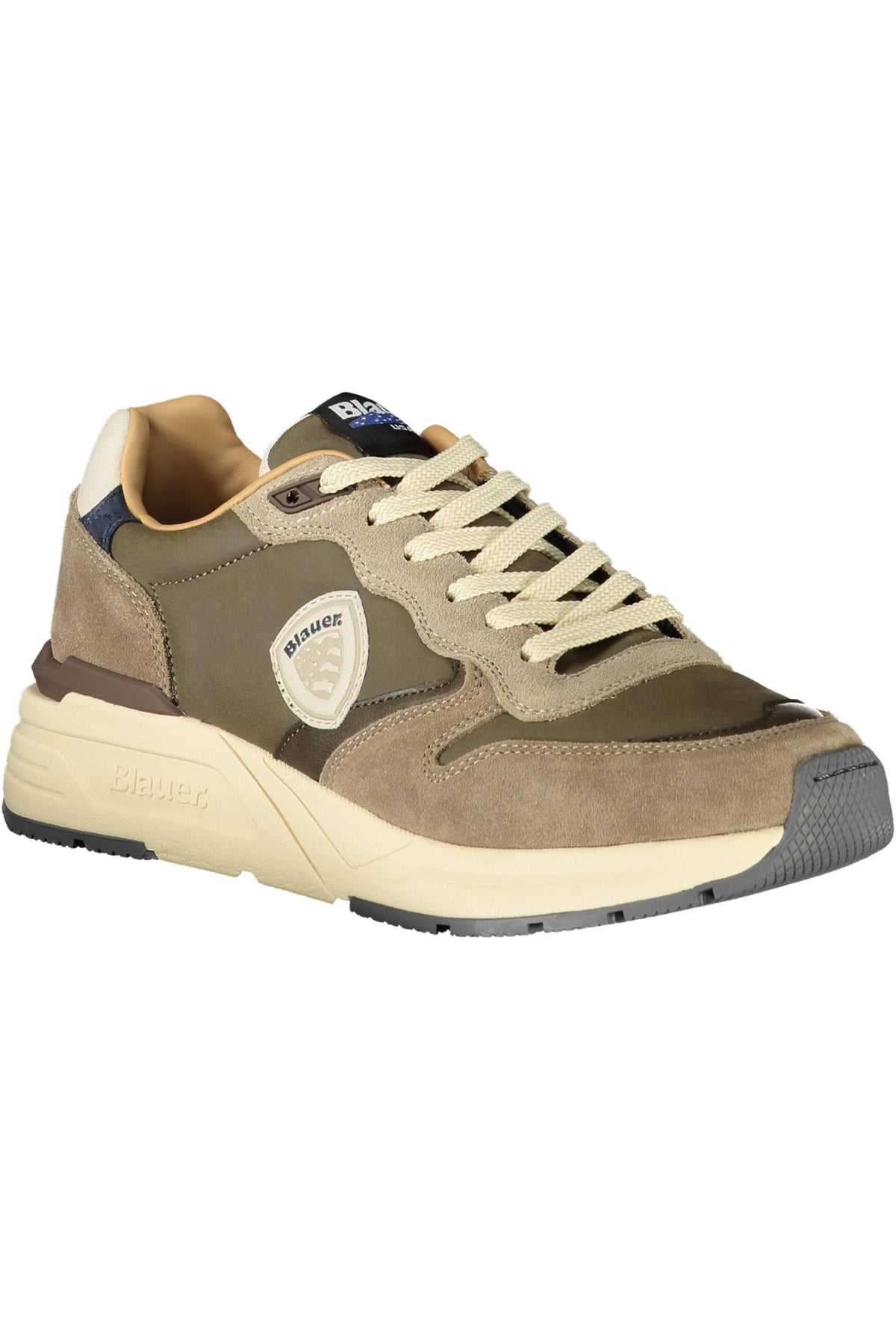 F5RAY02NUS_GRTAUMIL – Grauer Herrensportschuh mit Kontrastdetails und herausnehmbarer Sohle – Größe: 40, 41, 42, 43, 44, 45, 46 – Farbe: Grigio