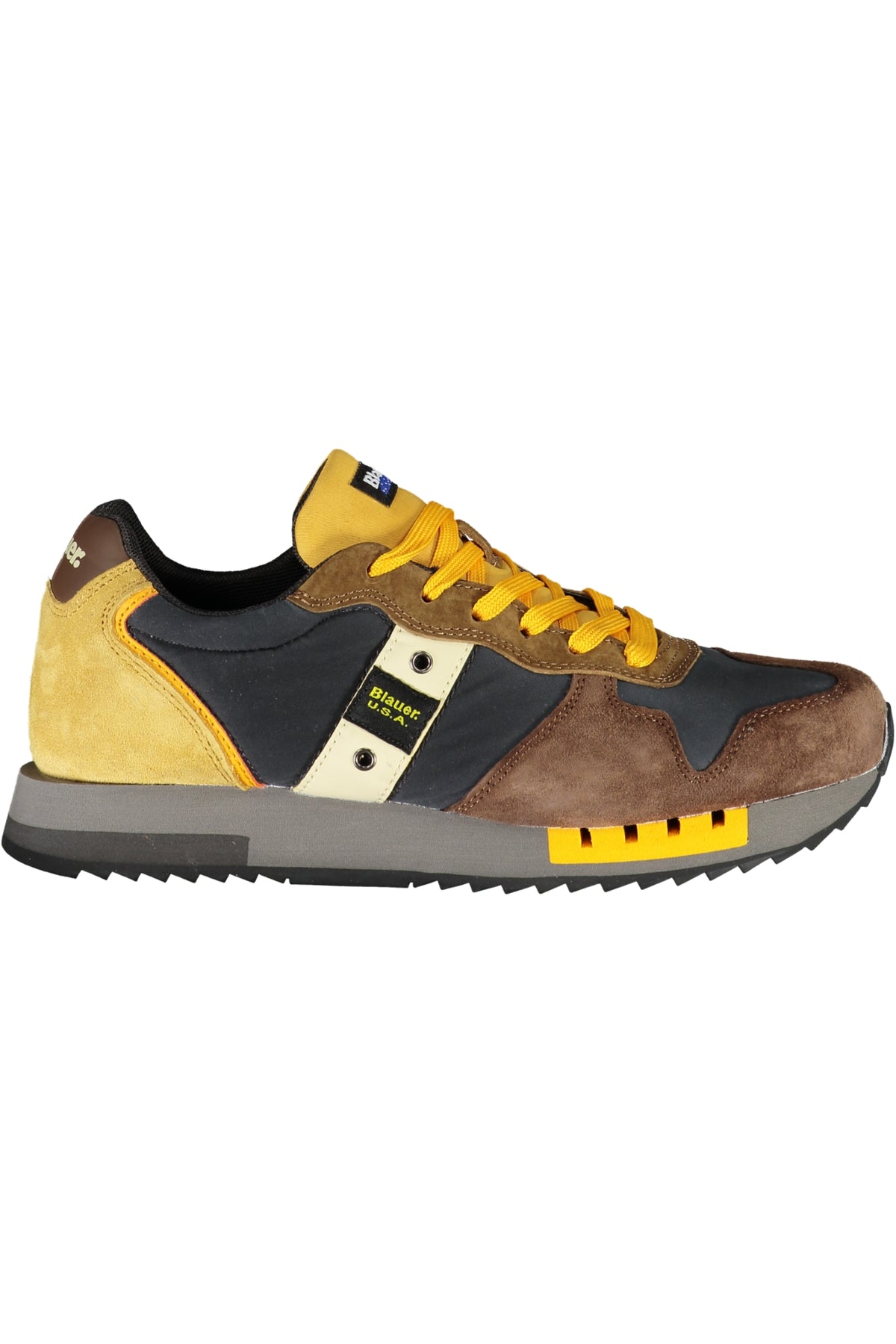 F3QUEENS01WAX_MABRWGRYBR – Brauner Herrensportschuh mit Kontrastdetails und Schnürsenkeln – Größe: 41, 45, 40, 42, 43, 44, 46 – Farbe: Marrone