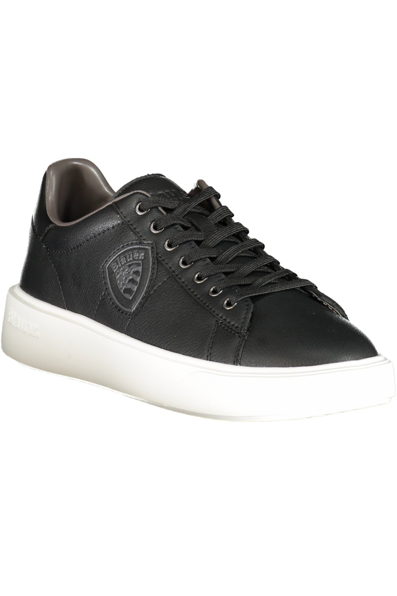 S5BUCK01LEA_NEBLKWHI – Schwarzer Herrensportschuh mit Kontrastdetails und Applikationen – Größe: 40, 41, 42, 43, 44, 45, 46 – Farbe: Nero
