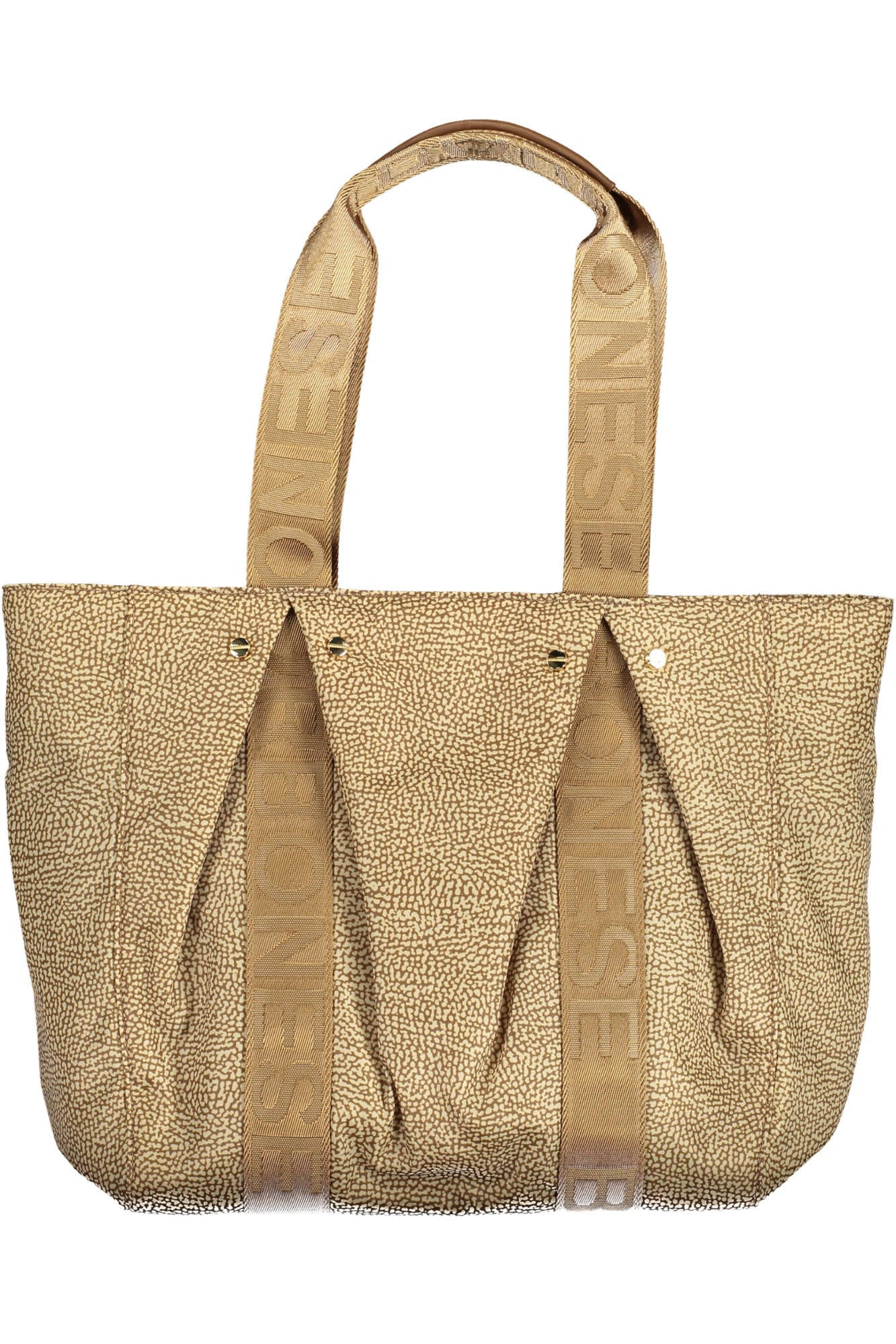 924164AH1_BEIGE_994-BEIGEBROWN – Elegante Beige Damenhandtasche: Nachhaltig & Stilvoll mit Kontrastdetails – Größe: UNI – Farbe: Beige